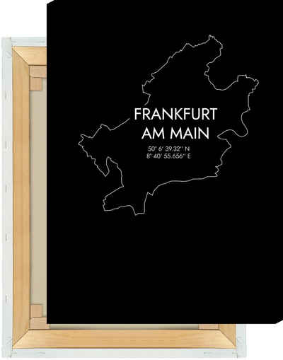 MOTIVISSO Leinwandbild Frankfurt am Main Koordinaten #7