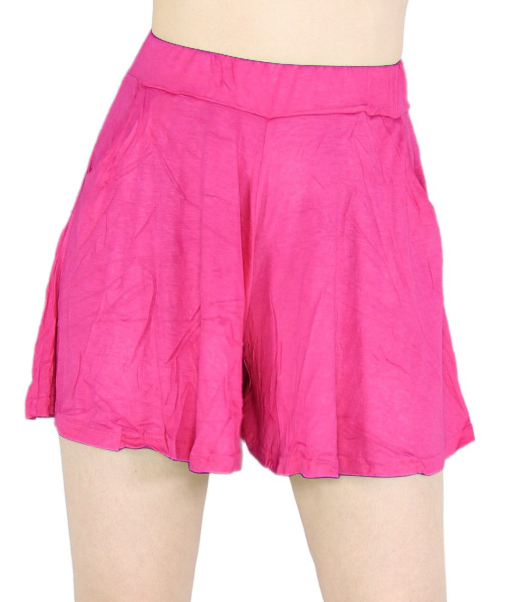 dy_mode Strandshorts Damen Hosenrock-Shorts mit Gummibund & Taschen Hotpants in Unifarben mit elastischem Bund, in Unifarbe