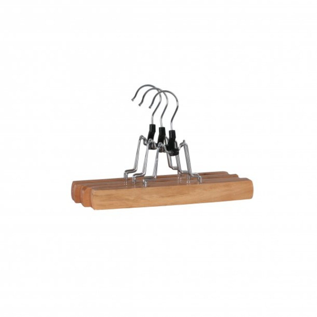 axentia Kleiderbügel Hosenspanner, (3-tlg), aus Holz 3er Set, Kleiderbügel für Hosen & Röcke