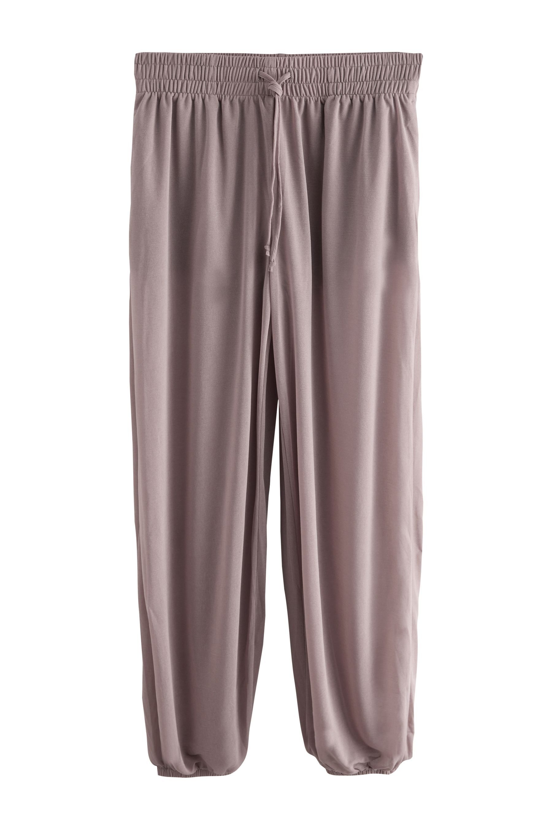 Jerseyhose Transparente Hose mit Barrel-Bein und Bindegürtel