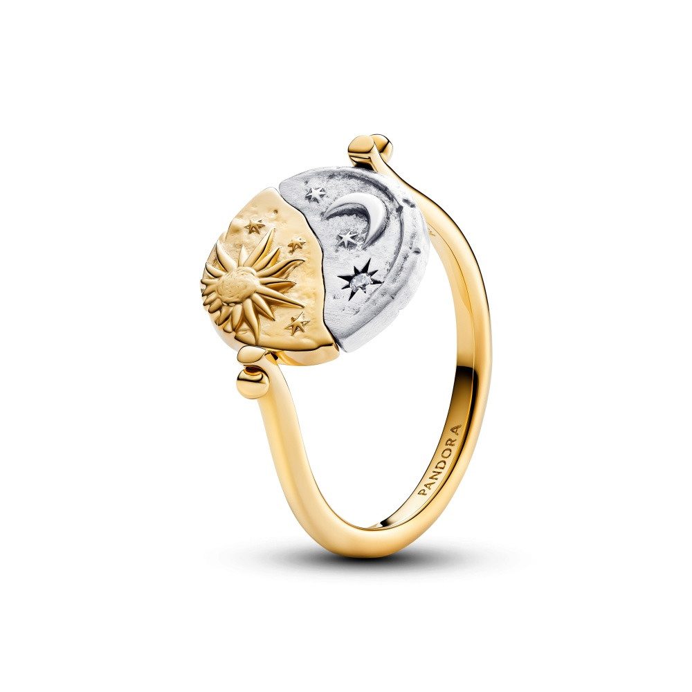 Pandora Fingerring Pandora ME Wendbarer Ring mit Sonne und Mond Medaillon 164810C01-52 (1-tlg)