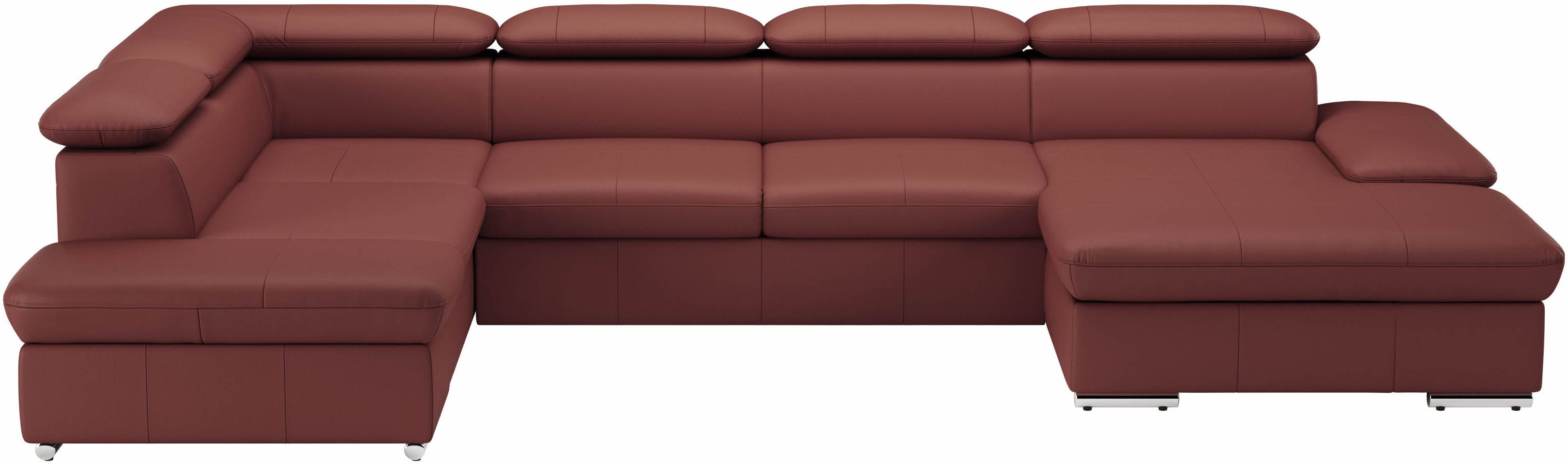 sit&more Wohnlandschaft Valantine U-Form, B: 349 cm, mit Arm- & Kopfteilverstellung, optional mit Bettfunktion