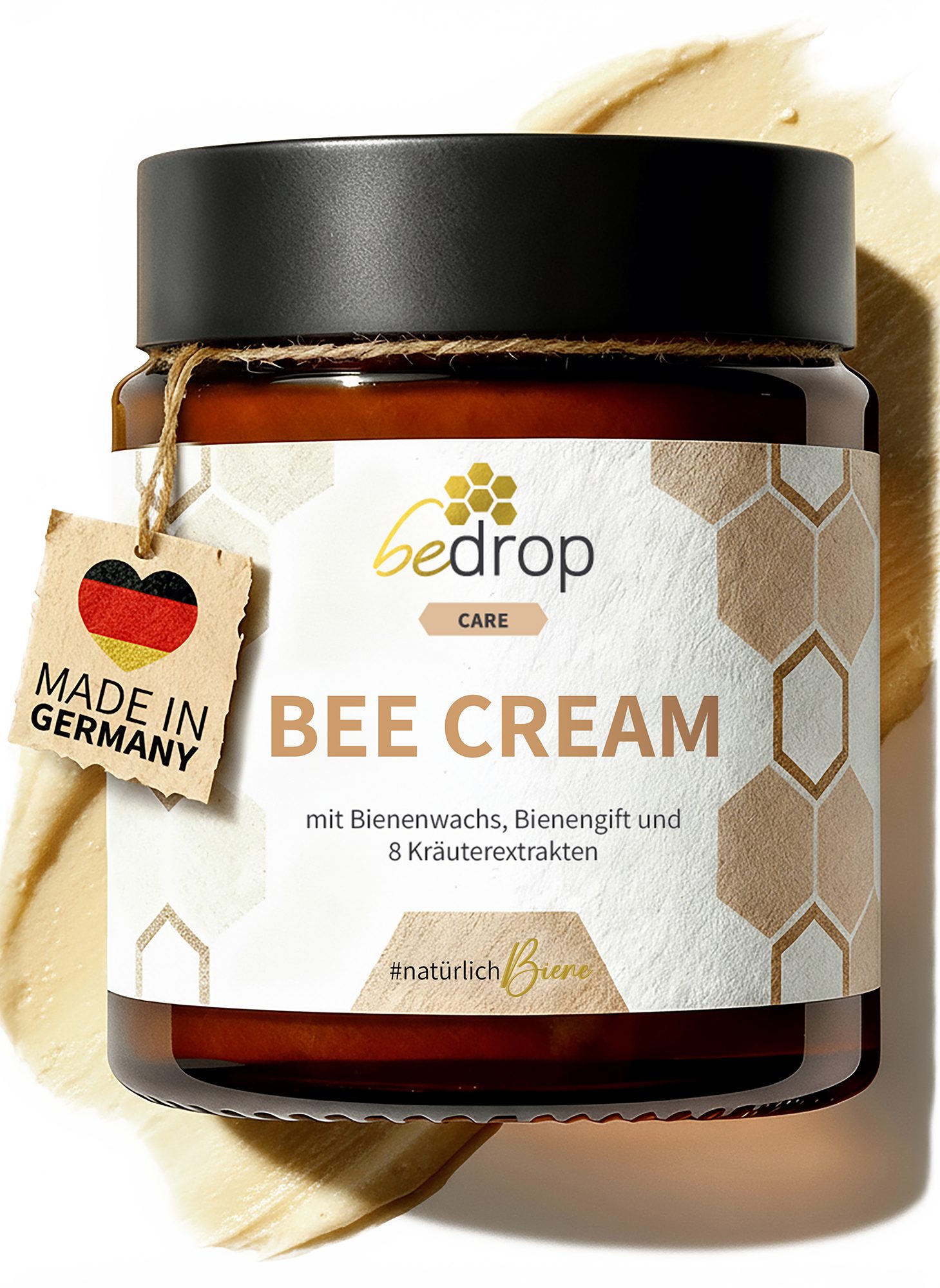 bedrop Körpercreme Bee Cream Bienengiftsalbe hochdosiert mit 8 Kräuterextrakten Alternative zu Pferdesalbe I Pferdebalsam, Schmerzsalbe für Gelenke I Cellulite Creme I Schmerzen Salbe