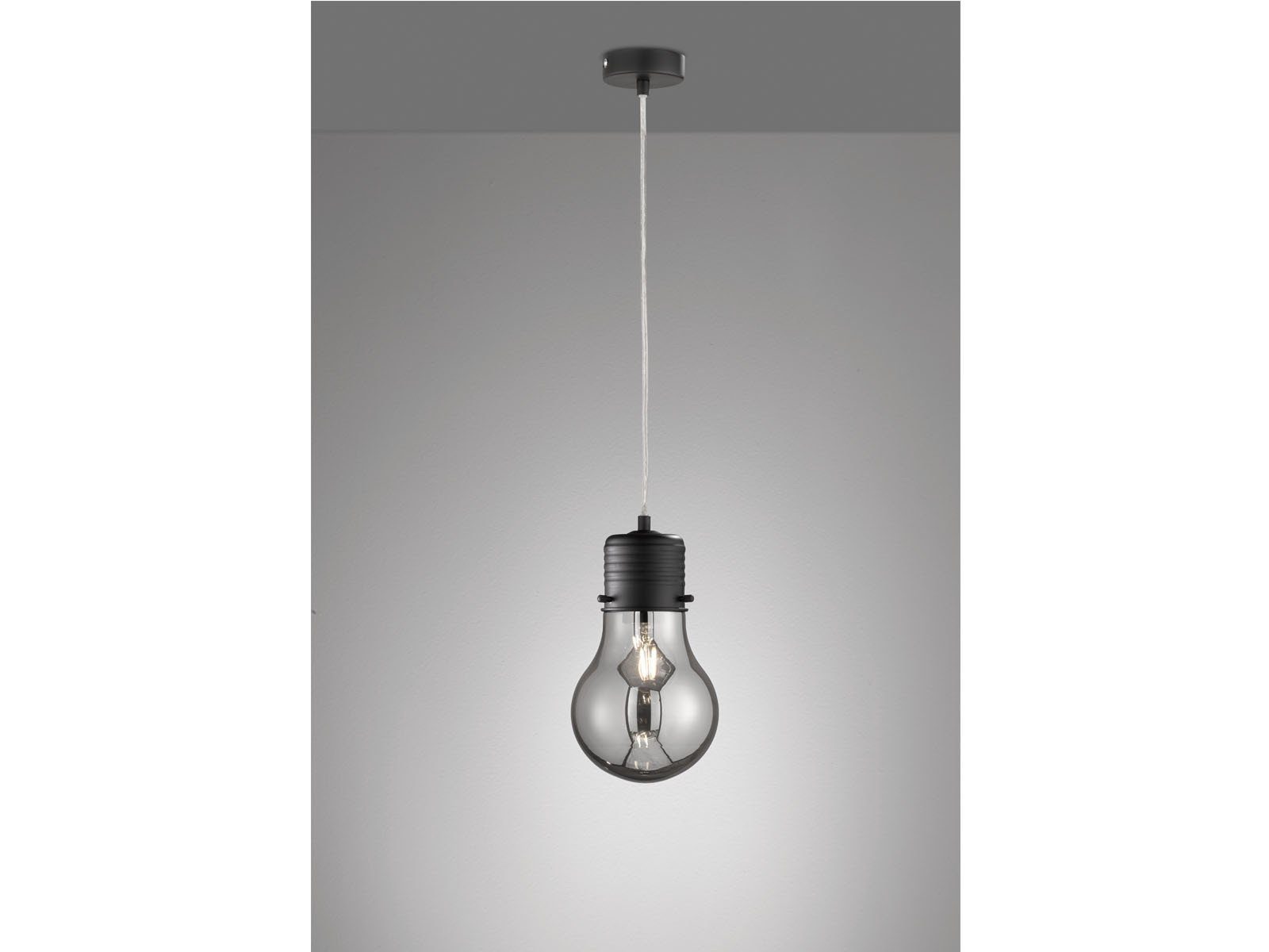 FHL easy! LED Pendelleuchte, Esstisch-Lampe 1flammig Rauch-Glas Industrial  Style – Vintage Pendel Design Glühbirne dimmbar online kaufen | OTTO
