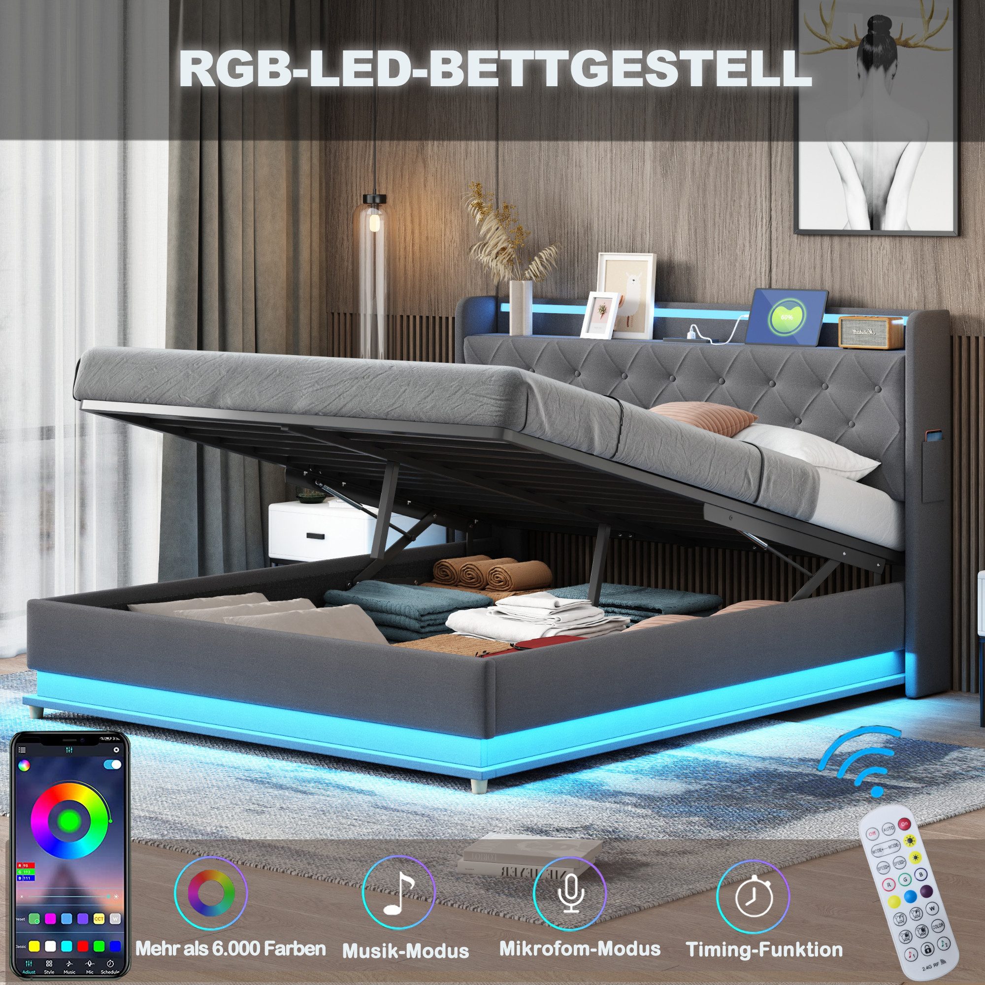 HAUSS SPOLE Polsterbett 160x200 cm mit günstig online kaufen