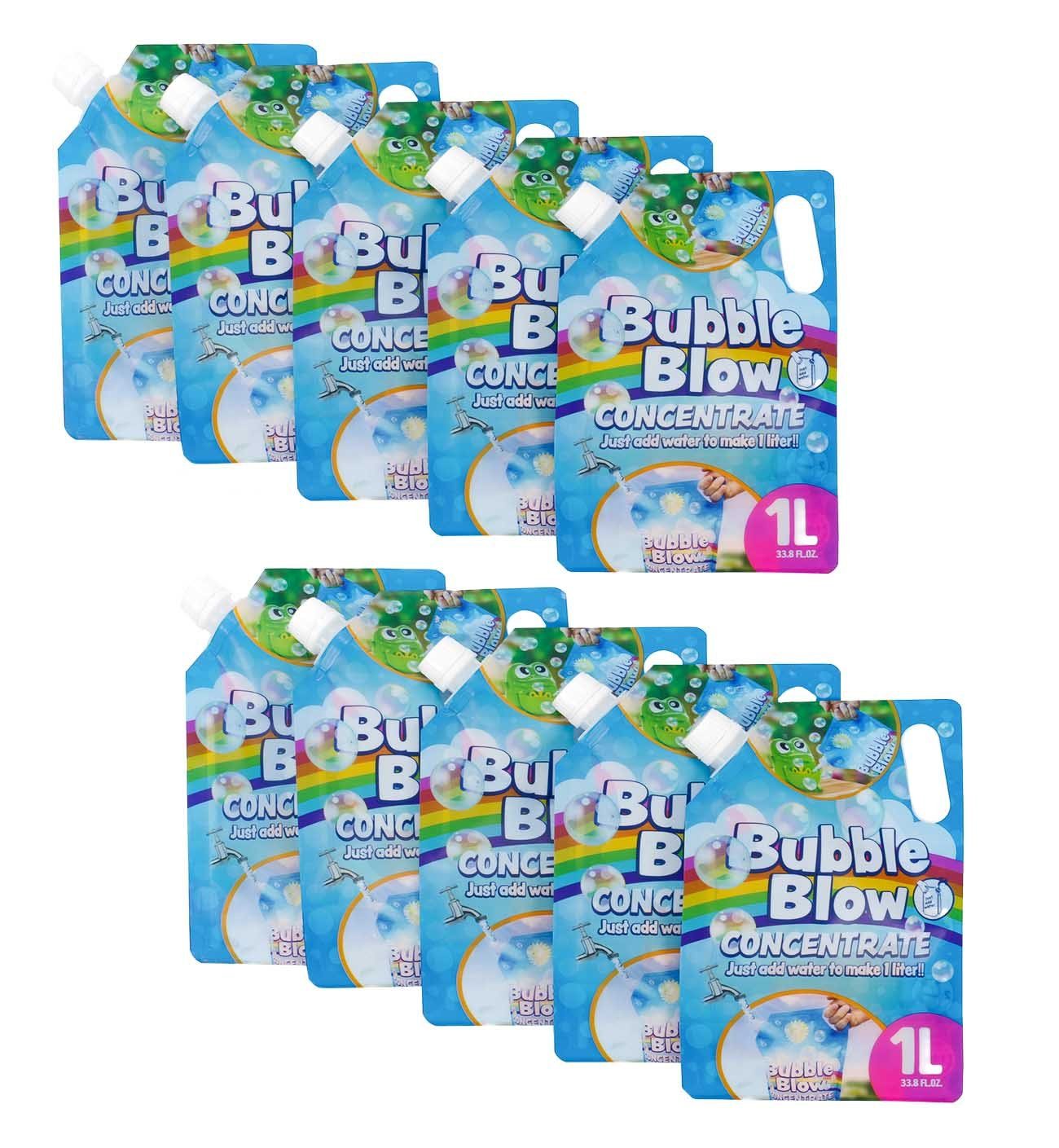 Bubble-Store Seifenblasenspielzeug 10-er Set Seifenblasenkonzentrat je 400 ml, Seifenblasenflüssigkeit