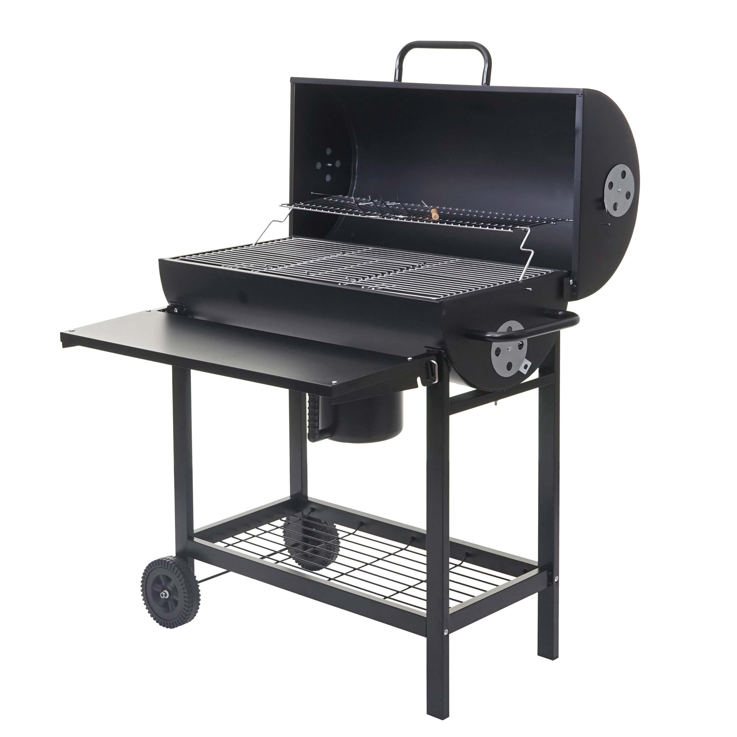 MCW Holzkohlegrill MCW-F70, inklusive regulierbarer Luftzufuhr, Warmhalterost, mit Rädern