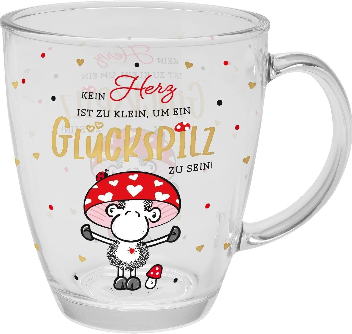 Sheepworld Becher Sheepworld Teetass Kaffeebecher "Glücksbringer", Glas Glas-Tasse Teetasse