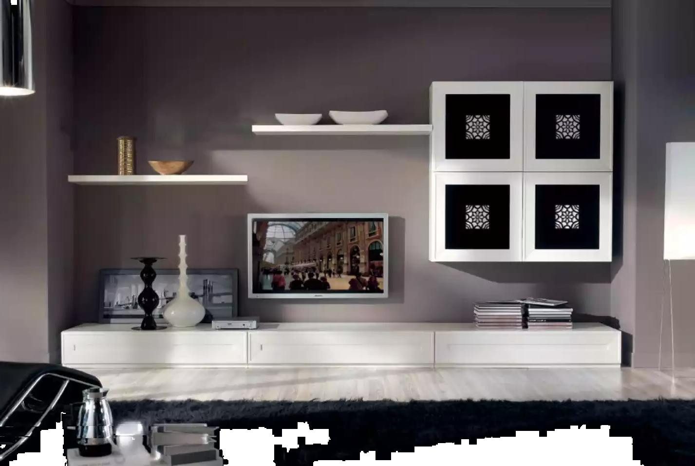 Xlmoebel Wohnwand Modernes Wohnmöbel-Set in Holzoptik mit Sideboard und Wandschrank, (2-St., Wohnwand), Hergestellt in Europa