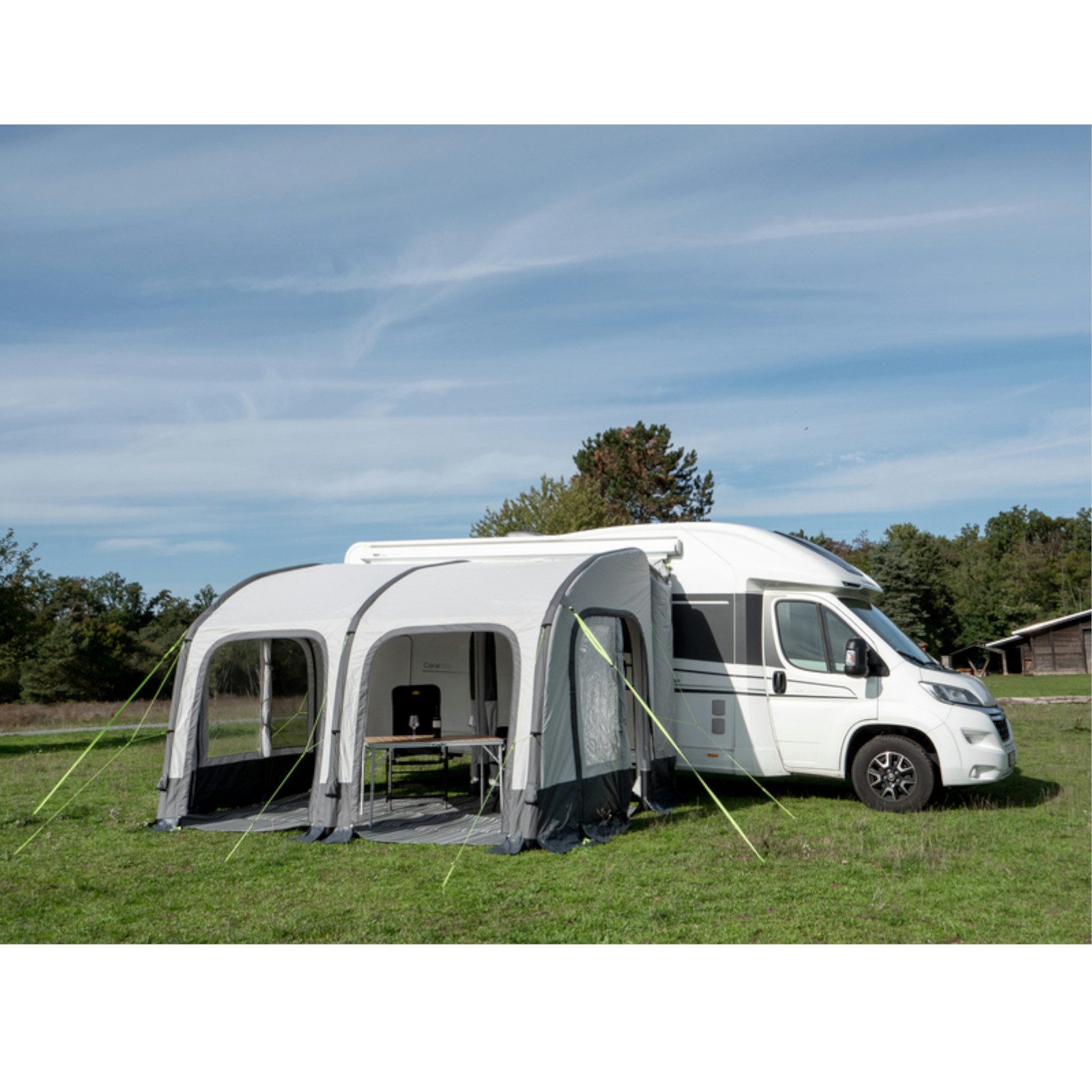 REIMO Reisemobil-Center GmbH Vorzelt Luftvorzelt TOUR PONZA 390 - Ganzjahres- Luftzelt für Wohnwagen 250+80