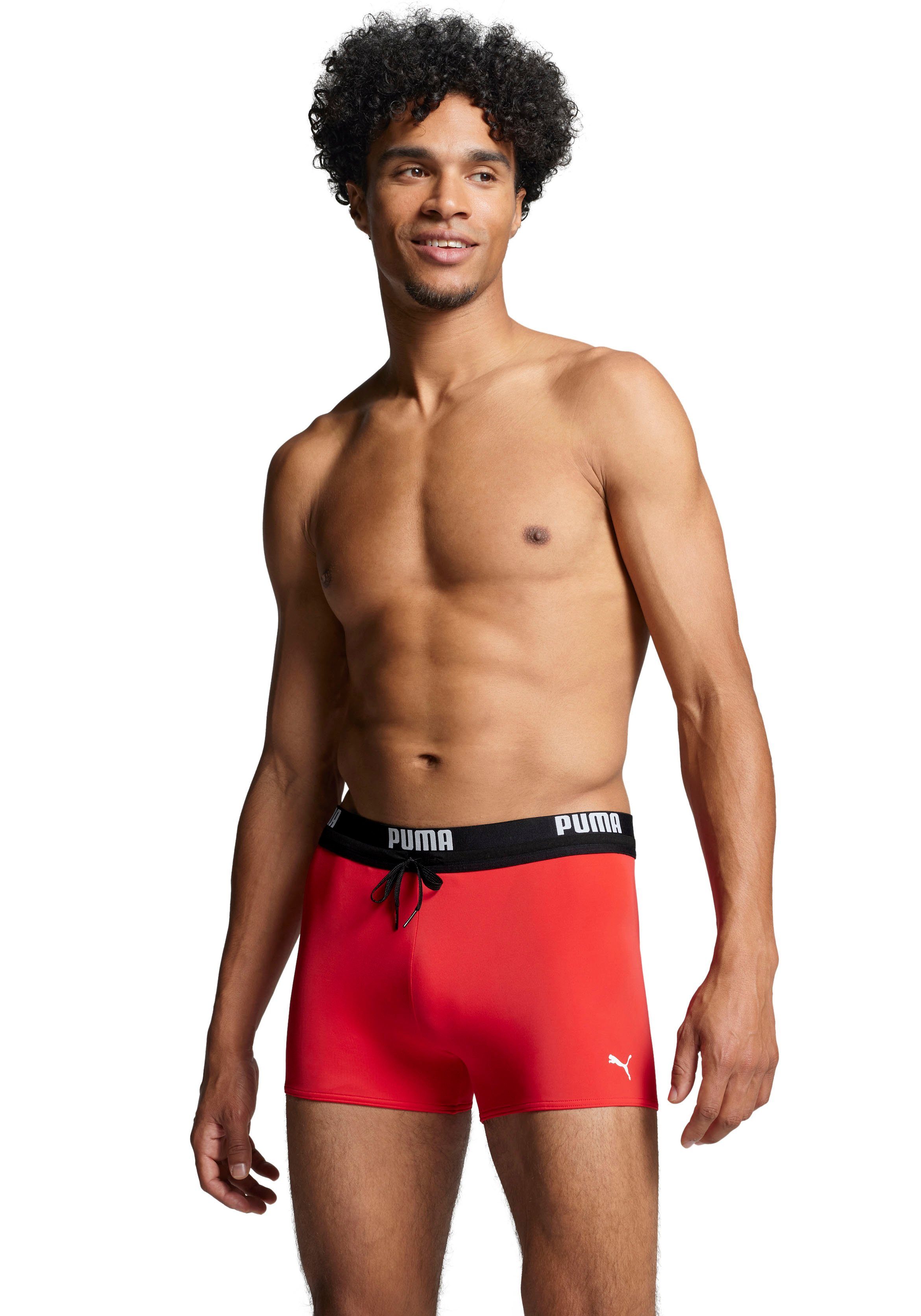 PUMA Badehose PUMA SWIM MEN LOGO TRUNKS 1P elastischer Logobund mit integri günstig online kaufen