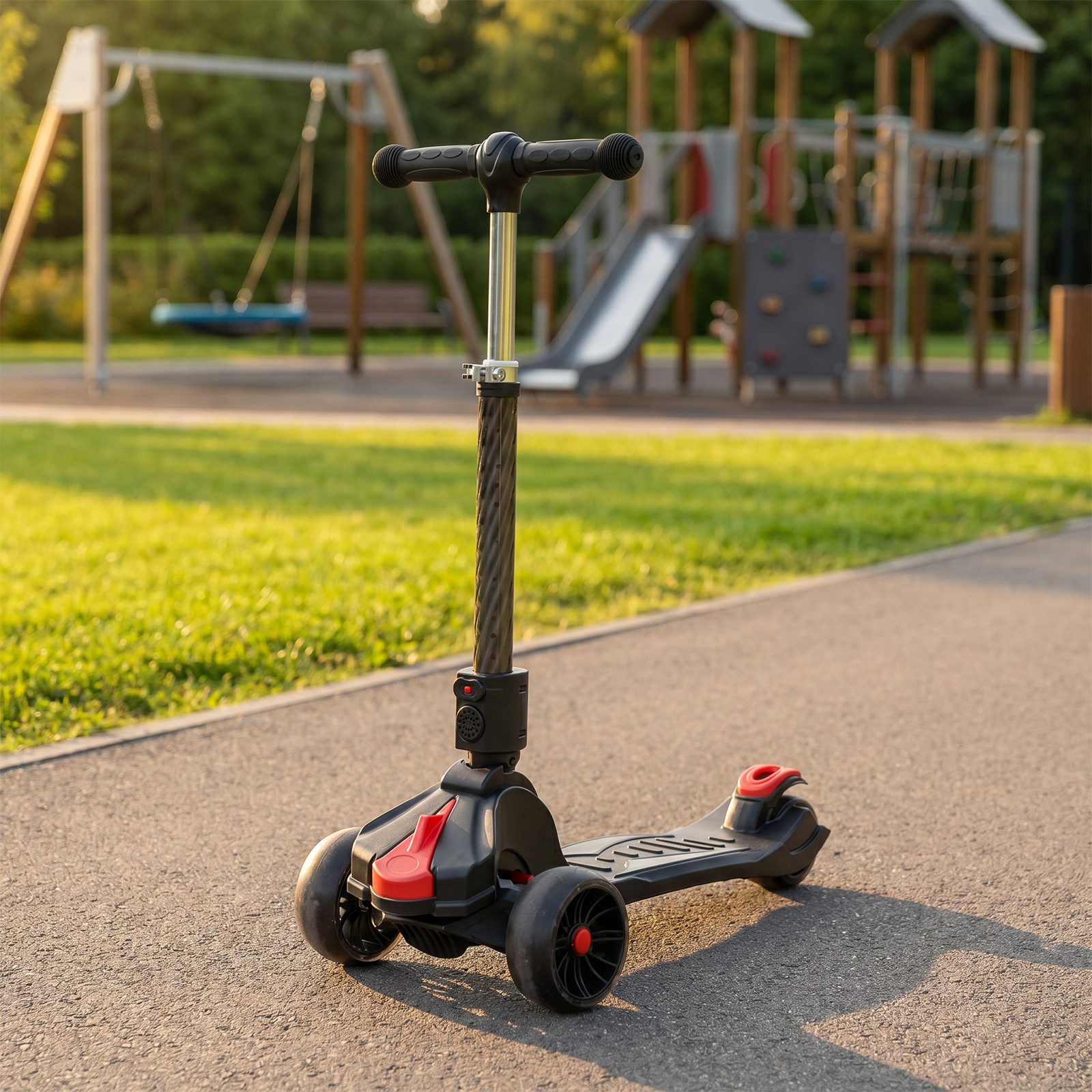 oyajia Cityroller Roller Kinder Scooter Dreiradscooter mit PU LED Räder Faltbar, bis 50 kg,roller kinder,kinder roller,Höhenverstellbar,Hinterradbremse