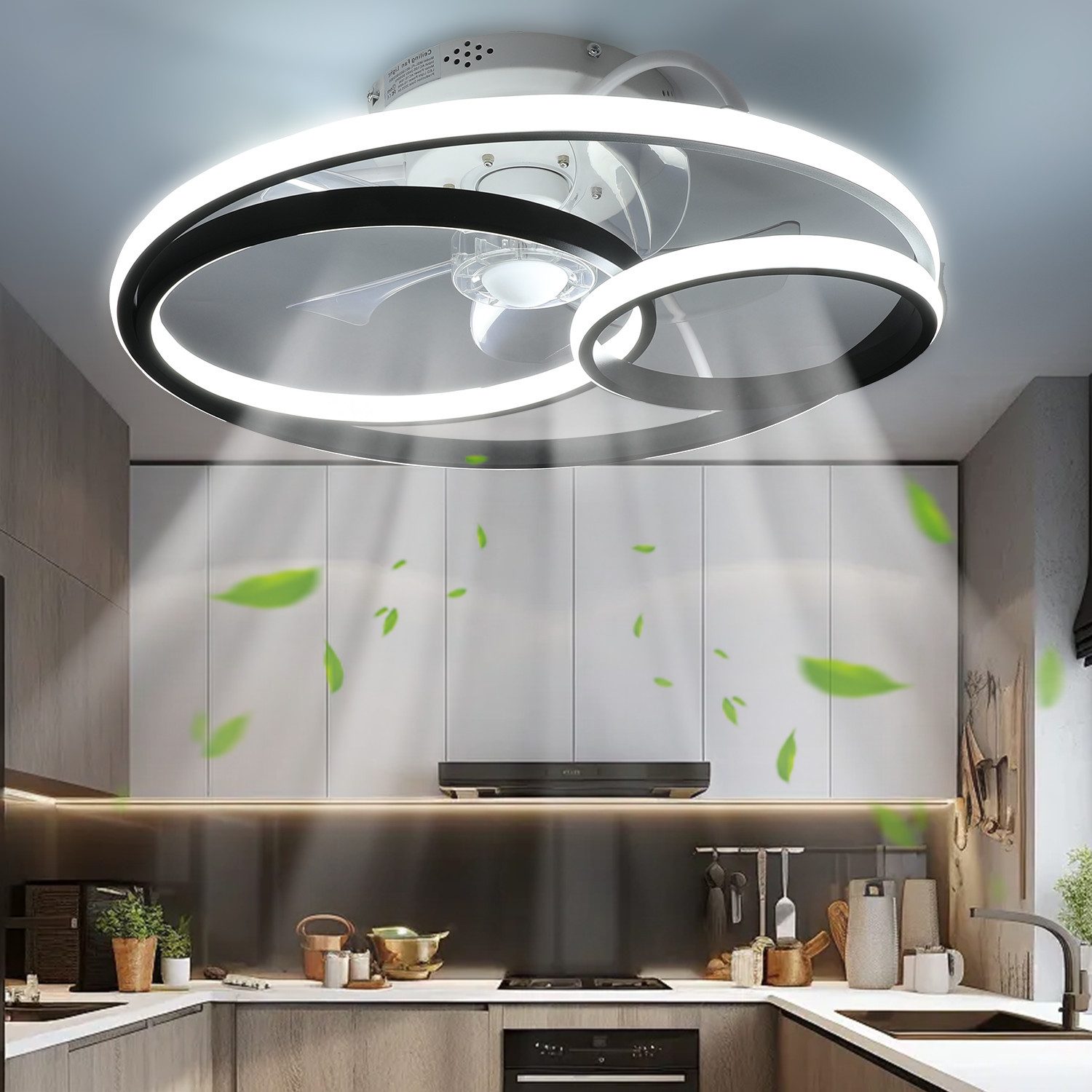WILGOON LED Deckenleuchte 48W Deckenventilator mit günstig online kaufen