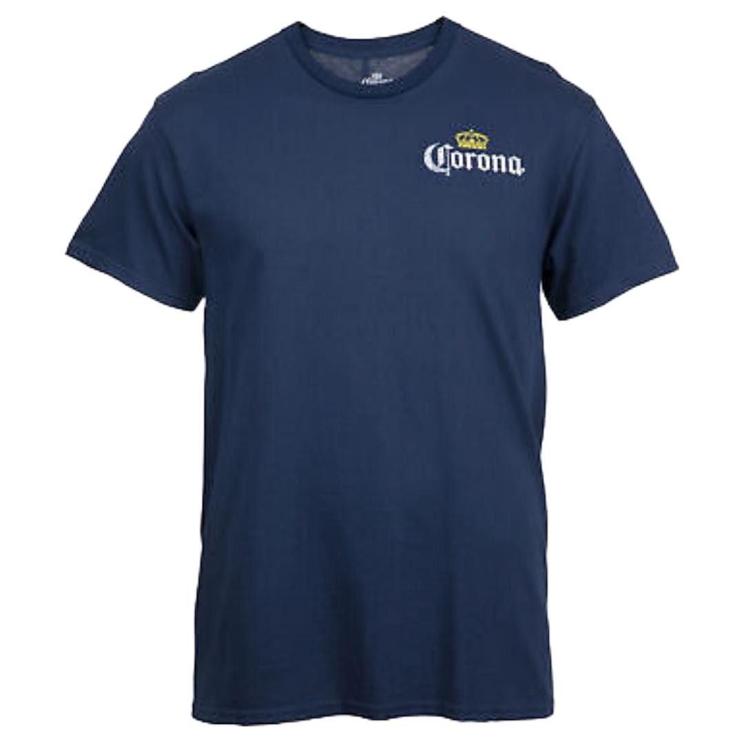 Corona T-Shirt Corona Extra T-Shirt navy – Размер L, Mit großem Rückenprint &