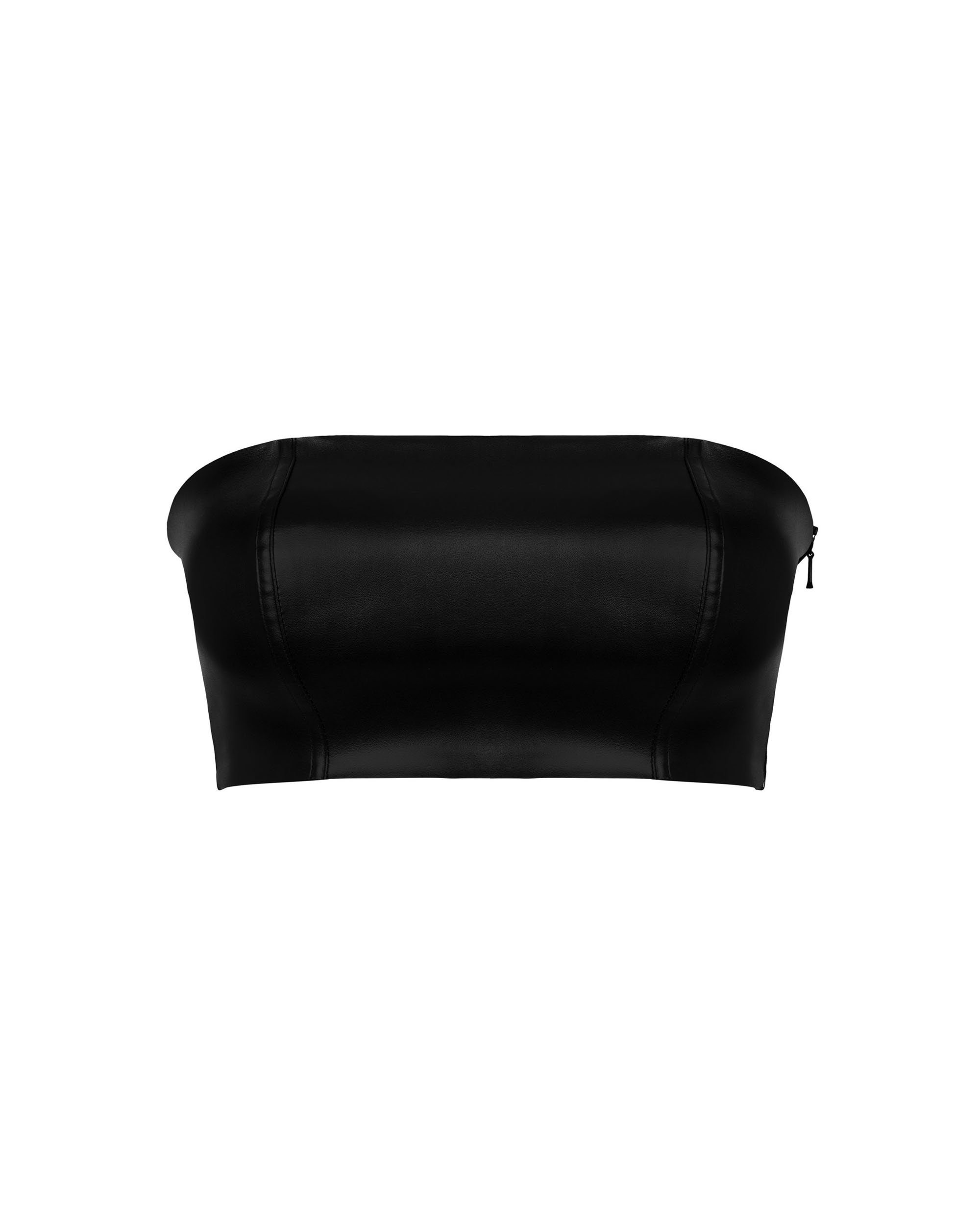 Obsessive Balconnet-BH Wetlook Top Kunstleder elastisch sexy schwarz 1-tlg) (einzeln
