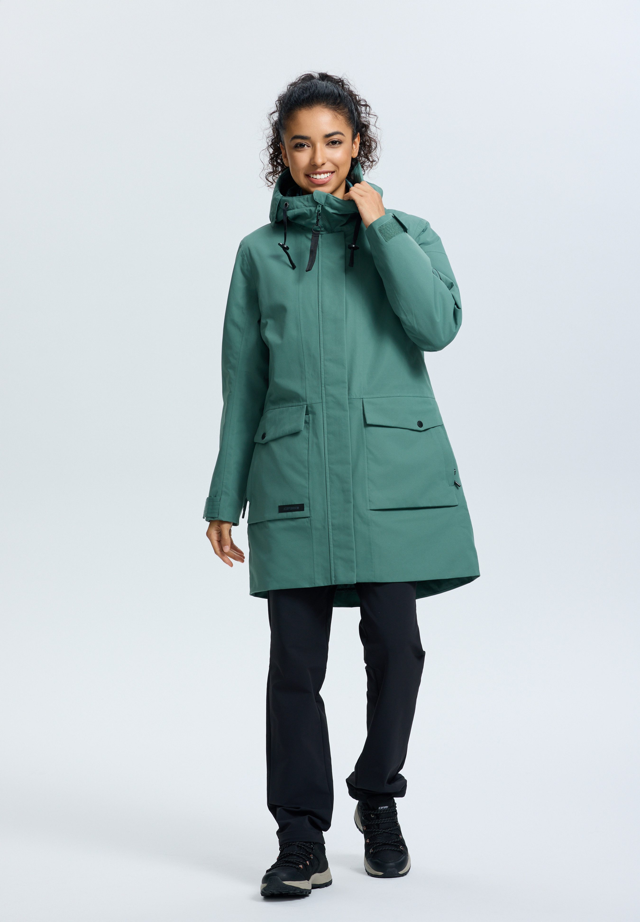 Icepeak Funktionsparka ICEPEAK ALPENA für vielseitige Outdoor-Aktivitäten, winddicht, sportlicher Stil