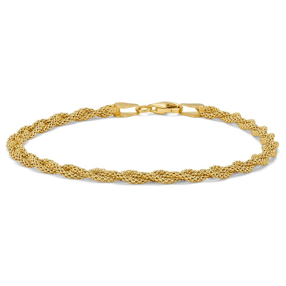 Miore Armband SIL009B - 18 Kt. vergoldetes 925 Sterling Silber Kordelarmban günstig online kaufen