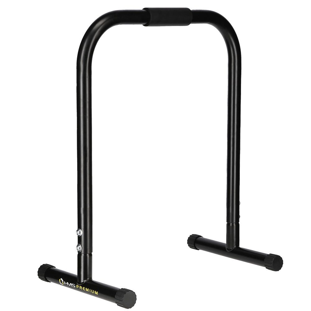 HMS Liegestützgriffe Parallettes Calisthenics Dipständer (Spar-Set, 2-St., 62 x 36 x 76 cm stabil), Rutschfeste Schaumstoffgriffe, Stahl, 2er-Set