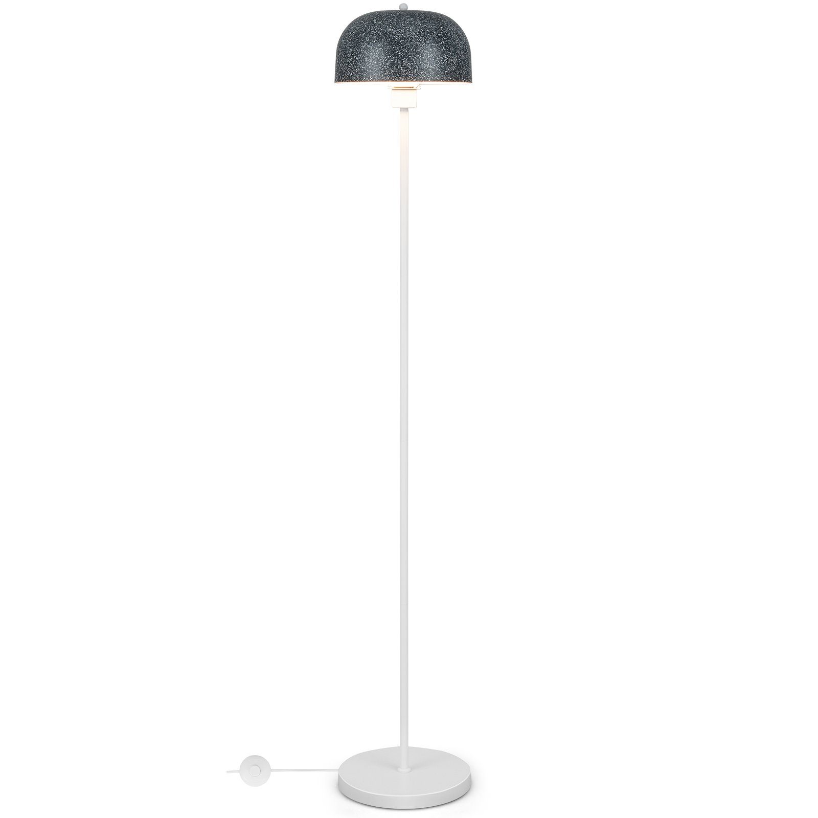 COSTWAY Stehlampe, mit Fußschalter, E27-Glühlampensockel 146cm & Lampenschirm