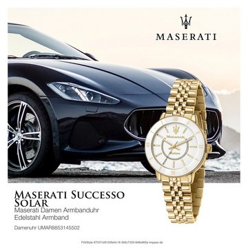 MASERATI Chronograph Maserati Unisex Chronograph, (Chronograph), Damenuhr rund, mittel (ca. 32mm) Edelstahlarmband, Made-In Italy