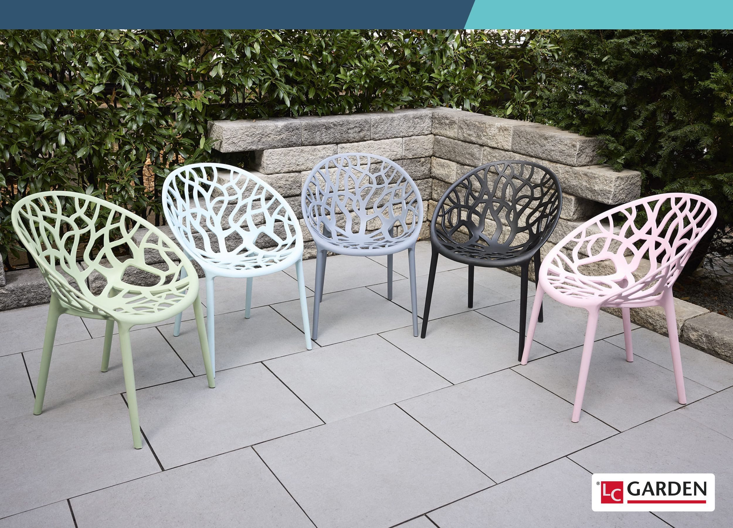 LC Garden Stapelstuhl LC Garden »Vomo« Gartenstuhl Stapelstuhl Kunststoff stapelbar (2 St)