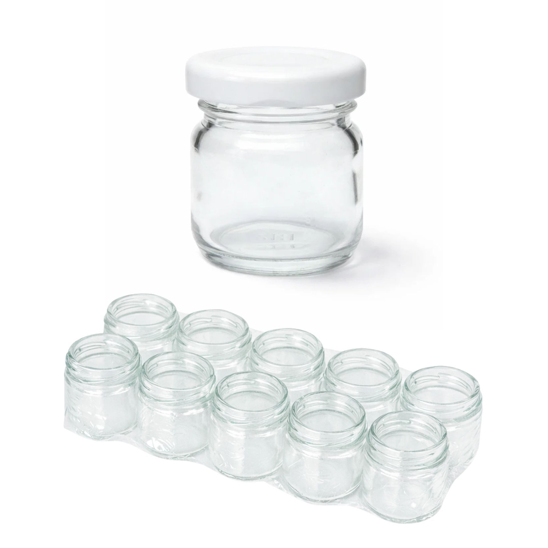 mikken Einmachglas 10 Mini-Einmachgläser 40 ml mit Schraubdeckel Mini Gläser, (Spar-Set, Spar-Set), luftdicht, zum pasteurisieren