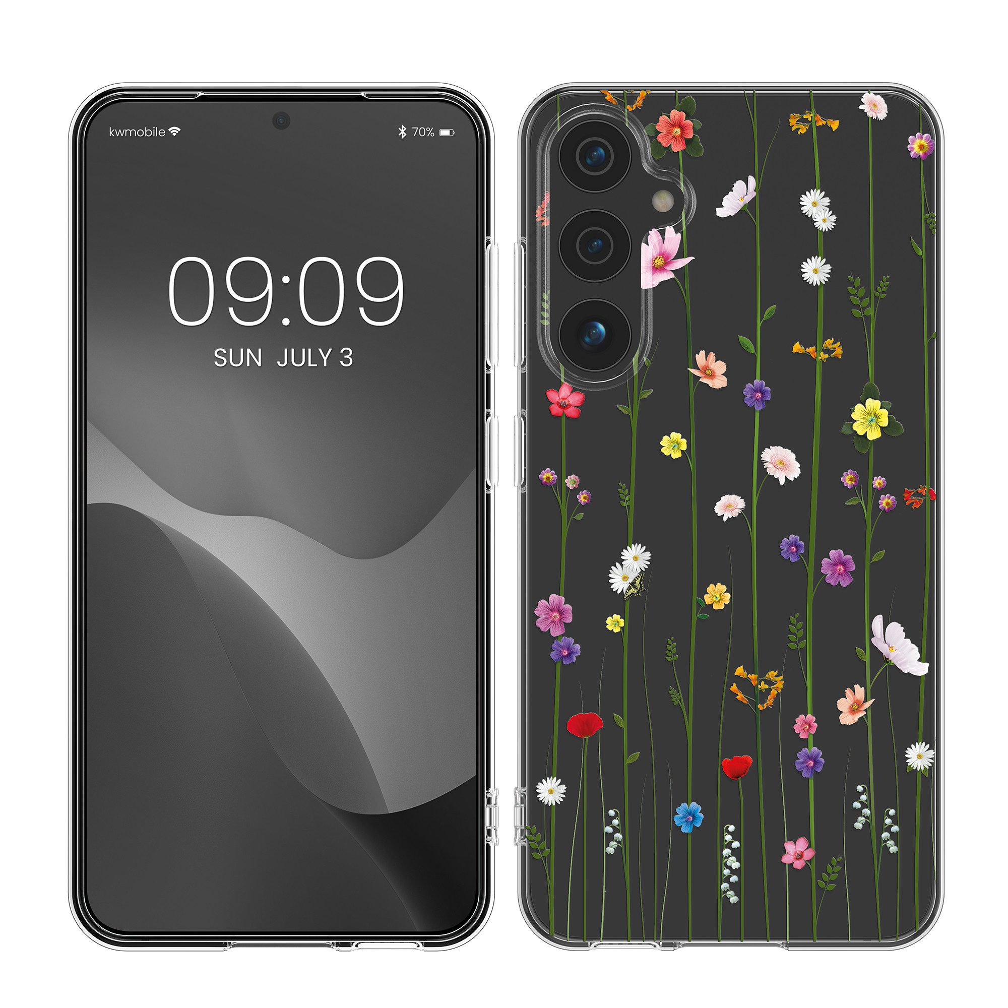 kwmobile Handyhülle Case für Samsung Galaxy A55 5G, Hülle Silikon transparent - Silikonhülle