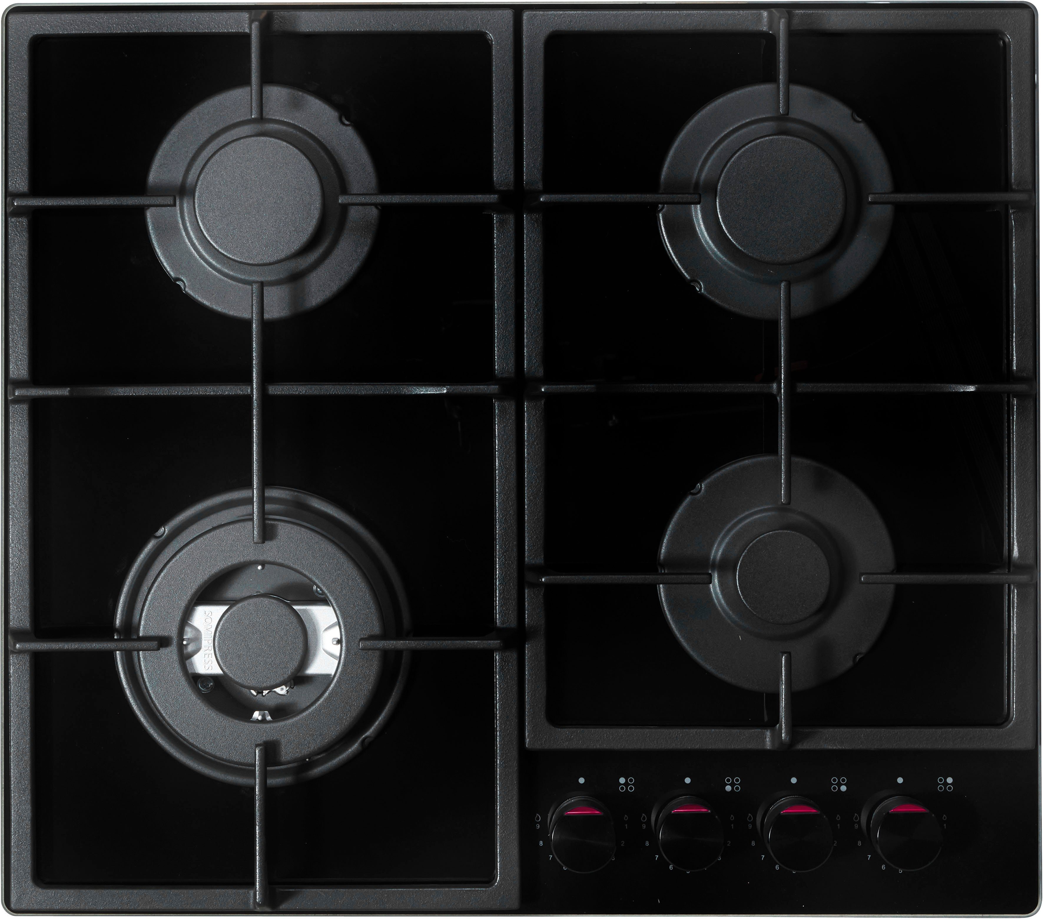 Amica Gas-Kochfeld KMG 734 060 S, Klassisches Kochen mit direkter Gasflamme und vertrauter Bedienung