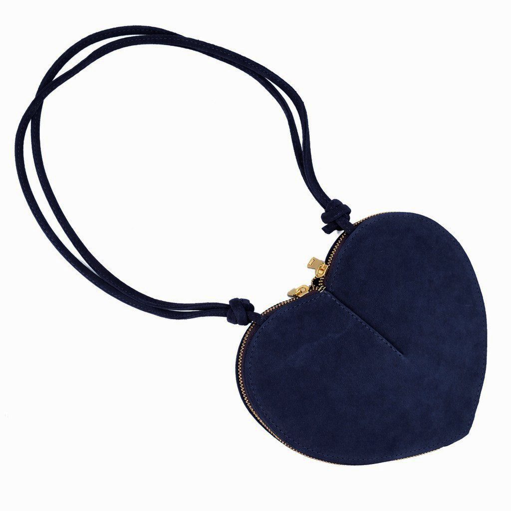Der Trachtler Trachtentasche Handtasche Umhängetasche "Herzerl", weiches Veloursleder - Made in Italy