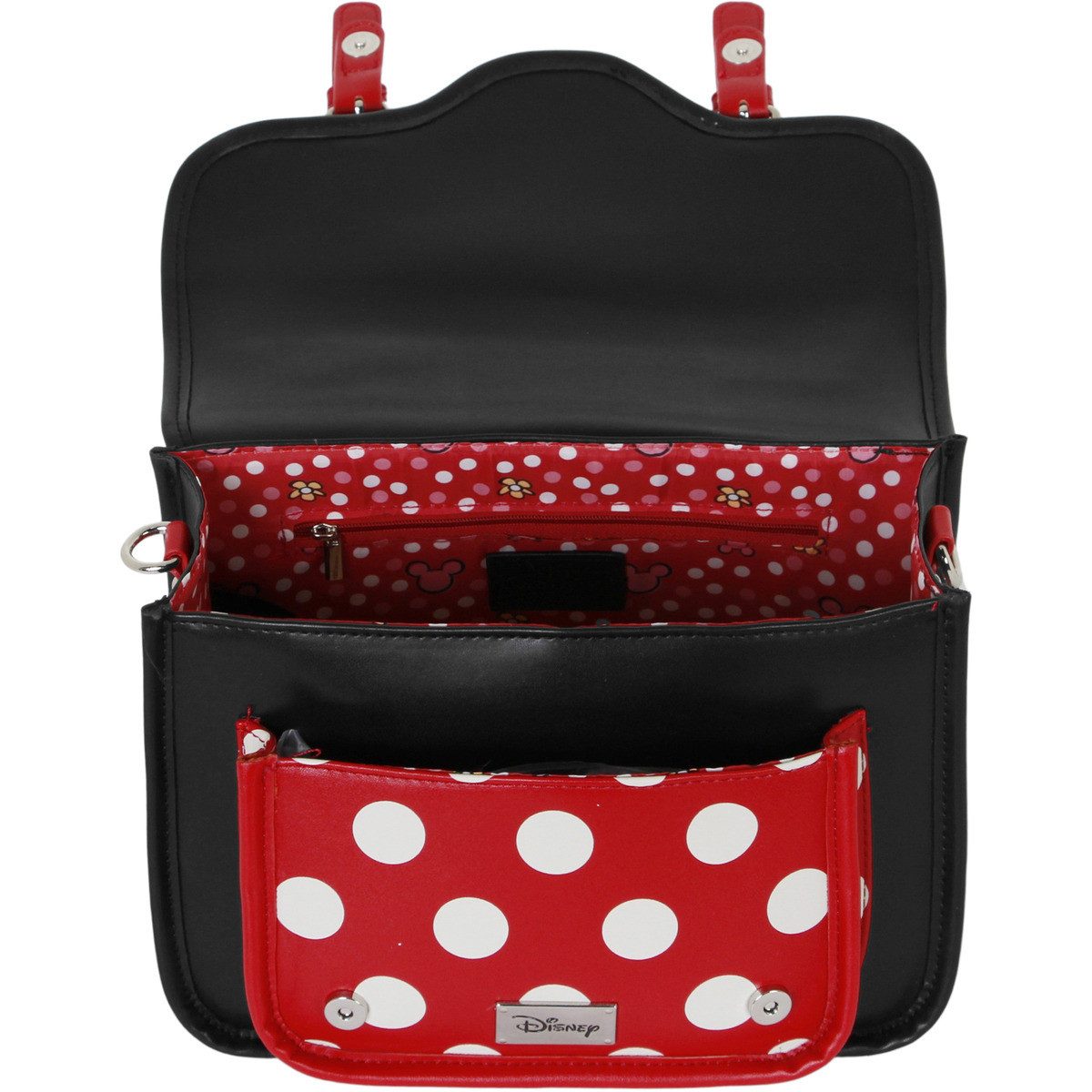Disney Umhängetasche Minnie Mouse Face-Satchel Unisex Kinder, Handtasche, Shopper, Crossbody Bag, Schultertasche, Hobo Bag