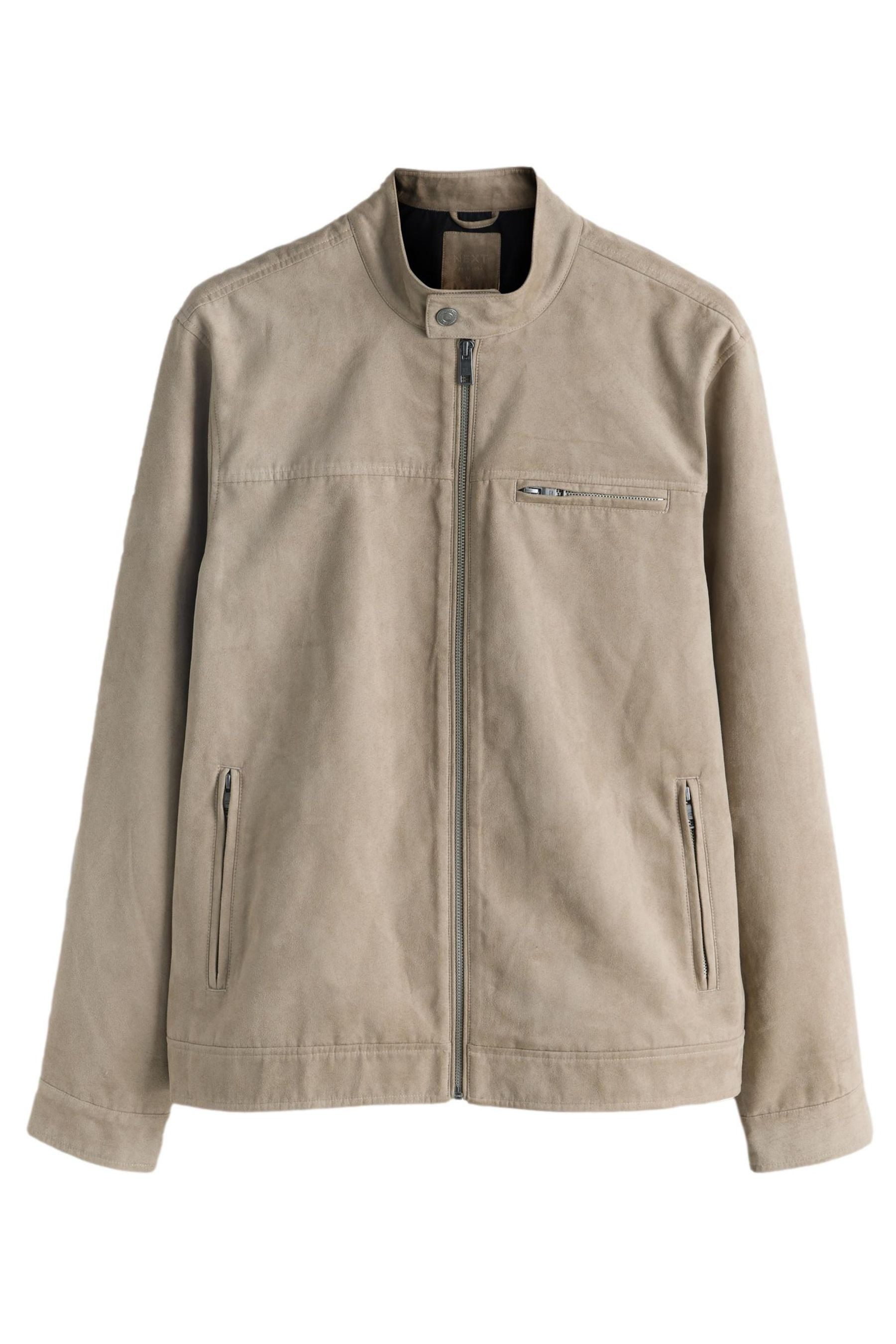 Hemdjacke Racer-Jacke aus Velourskunstleder