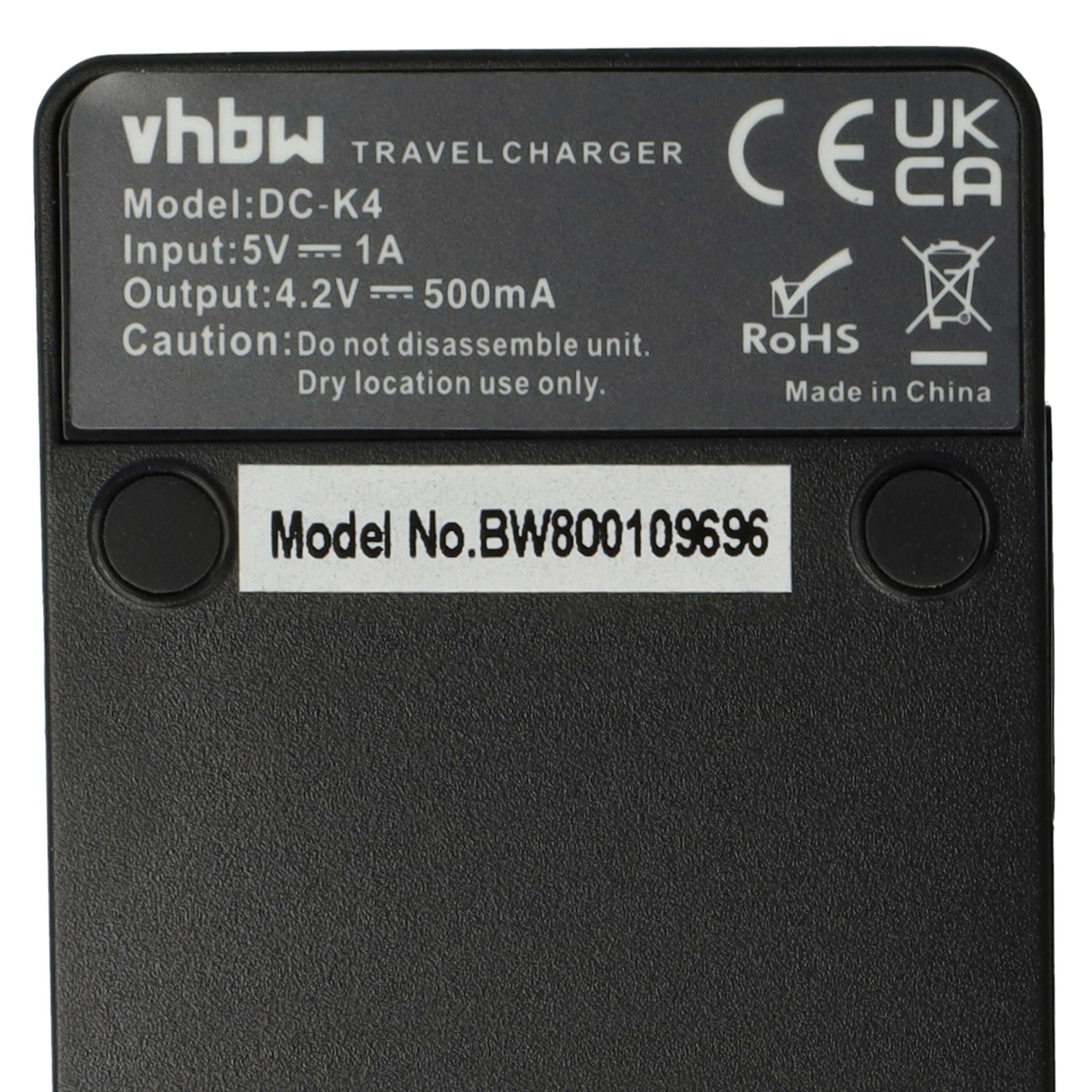 vhbw passend für Casio Exilim EX-Z8, EX-Z9, M1, EX-Z85, EX-Z90, EX-Z80, S1, Kamera-Ladegerät (Ladestation zum Laden eines Akkus an jeder USB-Buchse z.B. am PC) – Bild 5 von 5