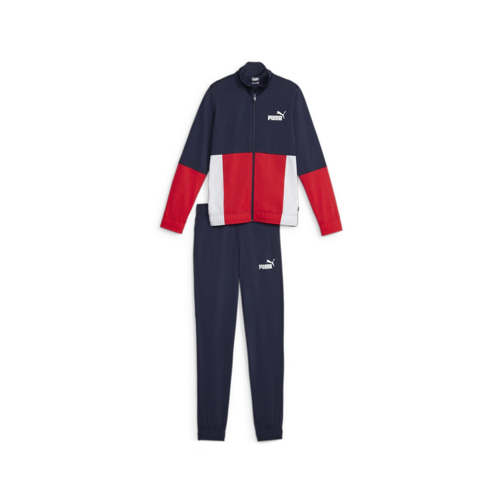 PUMA Jogginganzug Colourblock Poly Suit Jungen Navy Blue