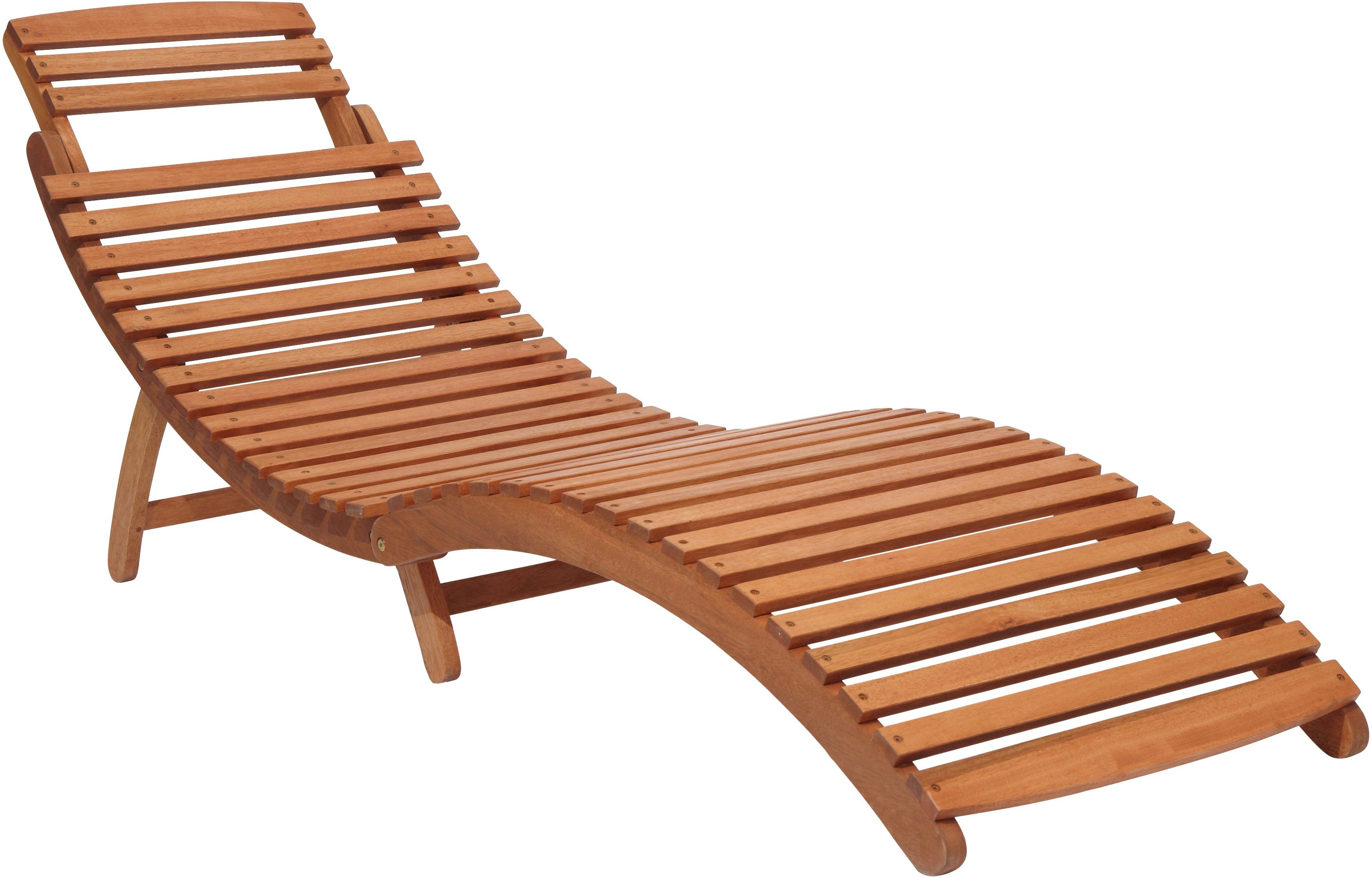 MERXX Gartenliege Havanna, 2 Liegen, inkl. Wendeauflagen, Eukalyptusholz, klappbar, FSC® Mix