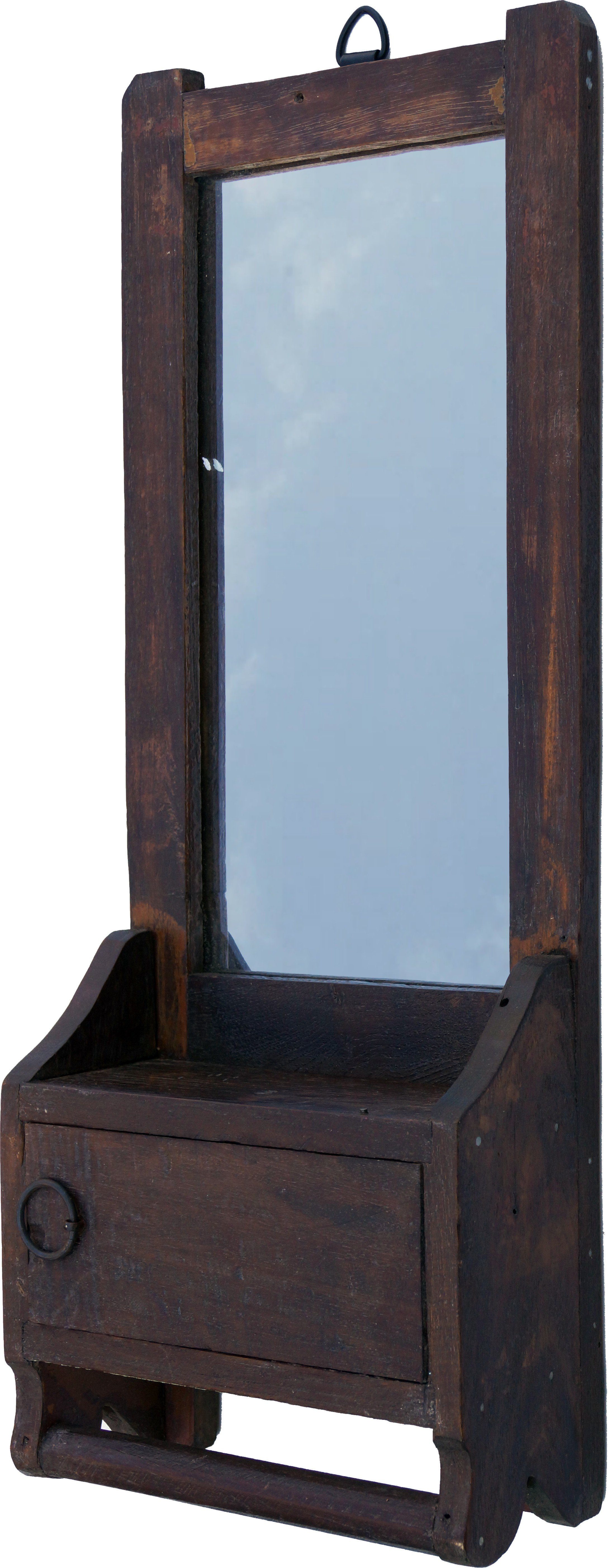 Guru-Shop Dekospiegel Antikes Spiegelkästchen, Spiegel mit Ablage