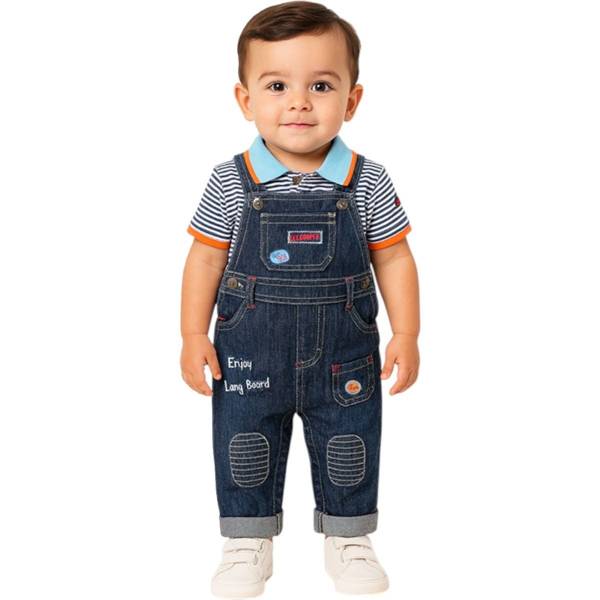 Lee Cooper Shirt & Hose BABY SET LATZHOSE + POLOSHIRT 2TEILIG 3-36 Monate (Set, Baby Jeans Latzhose + Poloshirt) Bekleidungsset Baby Latzhose