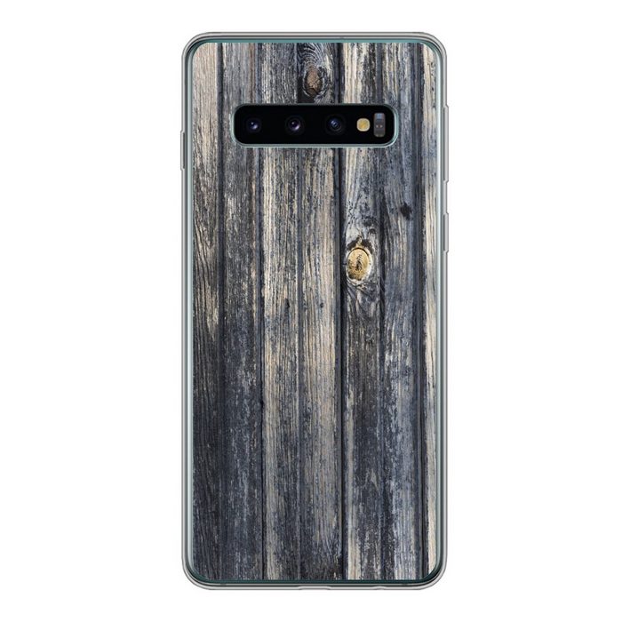 MuchoWow Handyhülle Hintergrund mit einer Plankenstruktur Phone Case Handyhülle Samsung Galaxy S10 Silikon Schutzhülle