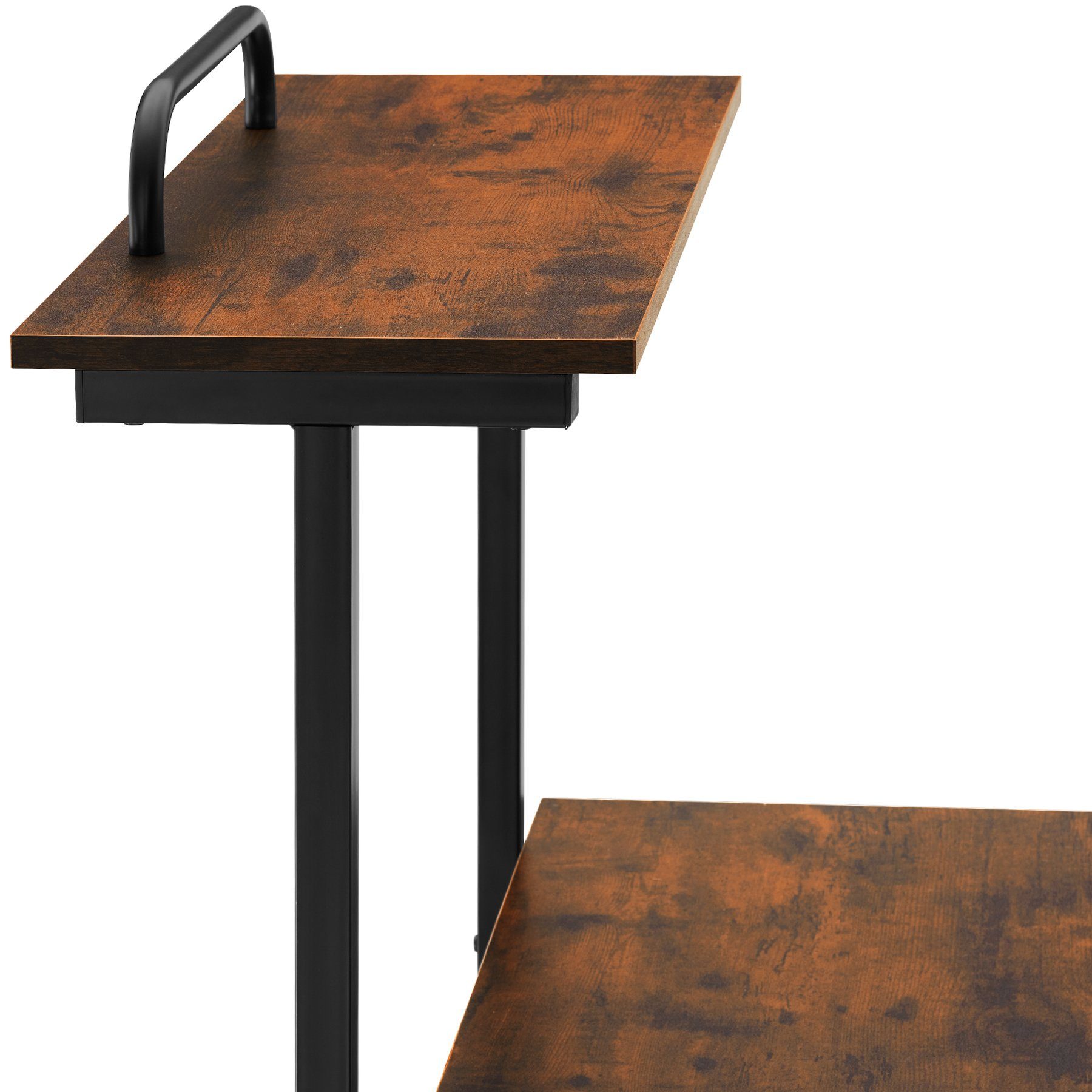 tectake Schreibtisch Fife (1-St., 1 Industrial rustikal Holz dunkel, tlg)