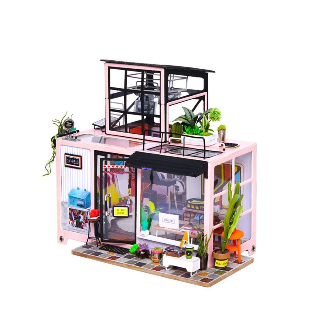 ROLIFE 3D-Puzzle »Rolife Kevins Studio DG13 DIY Miniatur-Puppenhaus 1:20«,  164 Puzzleteile, Holzbausatz zum Selberbauen