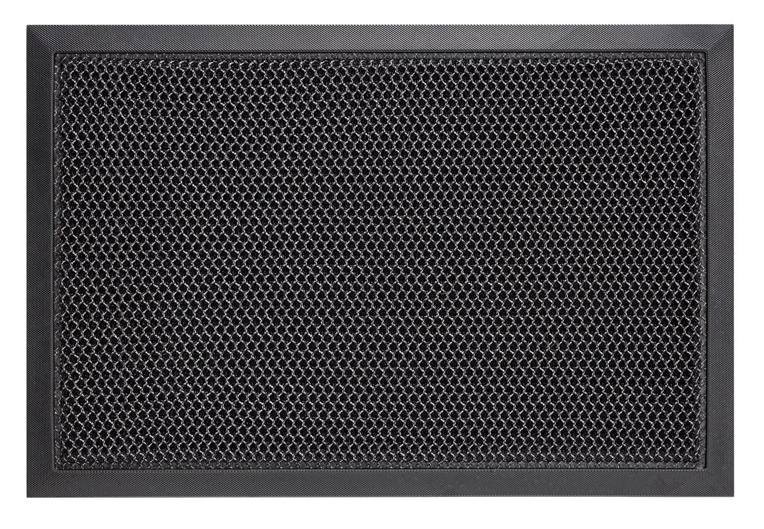 HAMAT Fußmatte BLITZ, 60 x 40 cm, Anthrazit, Polyester, rechteckig, Höhe: 1 mm, Outdoorgeeignet