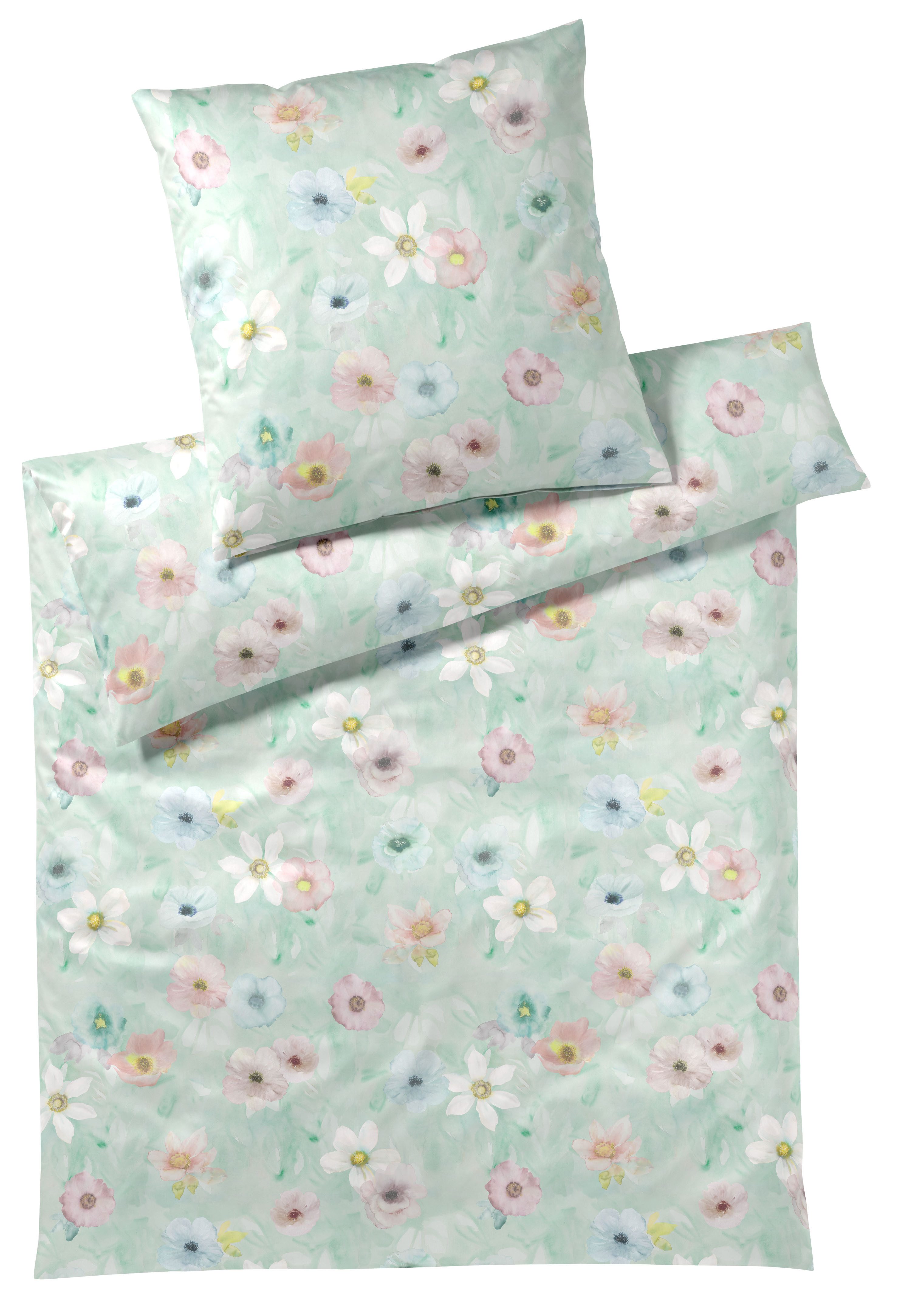 Elegante Bettwäsche Pastel, Mako-Batist, 2 teilig, angenehmes Hautgefühl