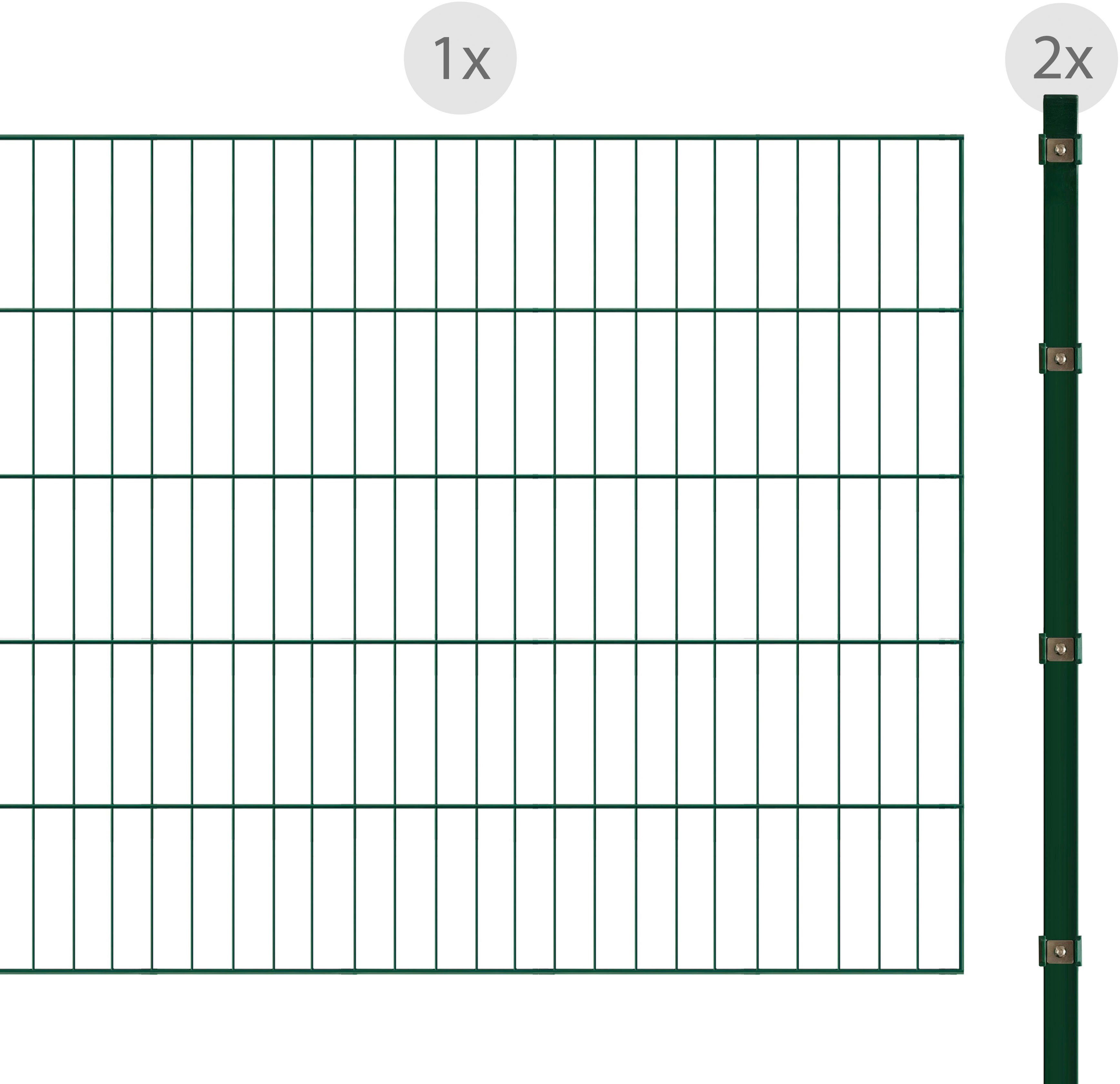 Arvotec Einstabmattenzaun ESSENTIAL 100 zum Einbetonieren, (Set), Zaunhöhe 100 cm, Zaunlänge 2 - 60 m