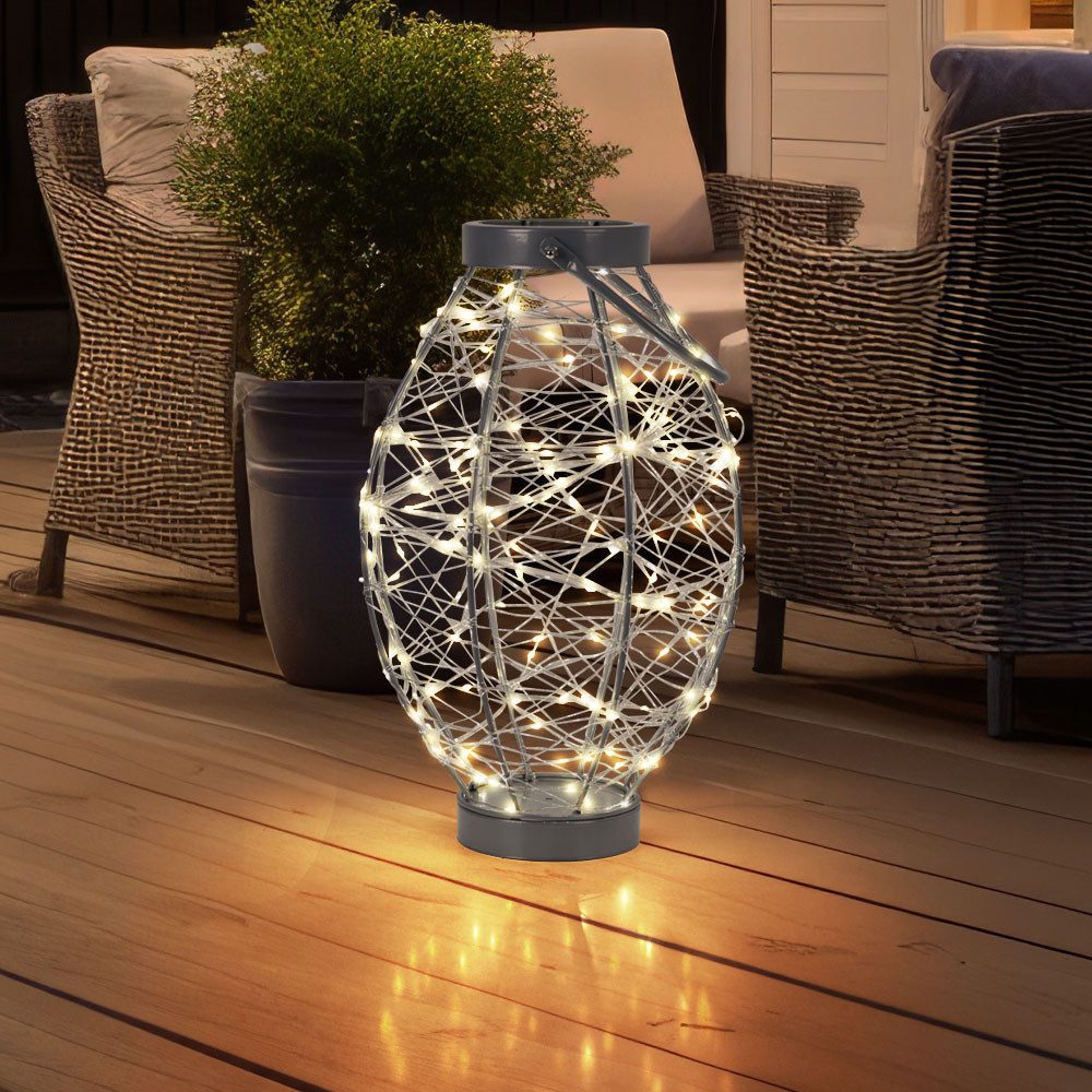 Globo LED Außen-Tischleuchte, LED-Leuchtmittel fest verbaut, Warmweiß, Tischleuchte Außenleuchte Gartenlampe Tischlampe Balkon