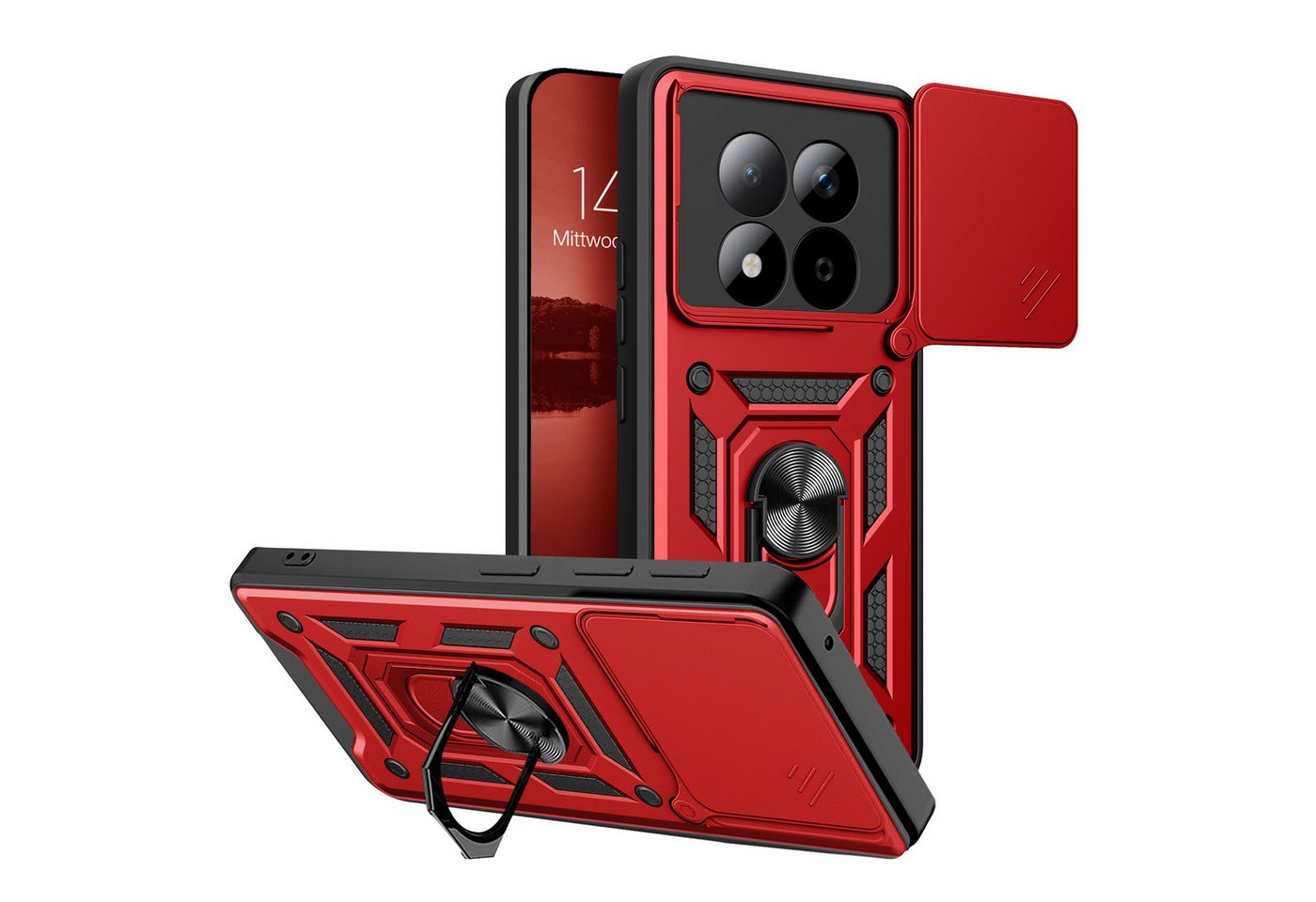Tec-Expert Handyhülle Outdoor Cover Hülle für Xiaomi Redmi Note 15 Pro 5G, Premium Hülle mit Kameraschutz aus verstärktem Polycarbonat