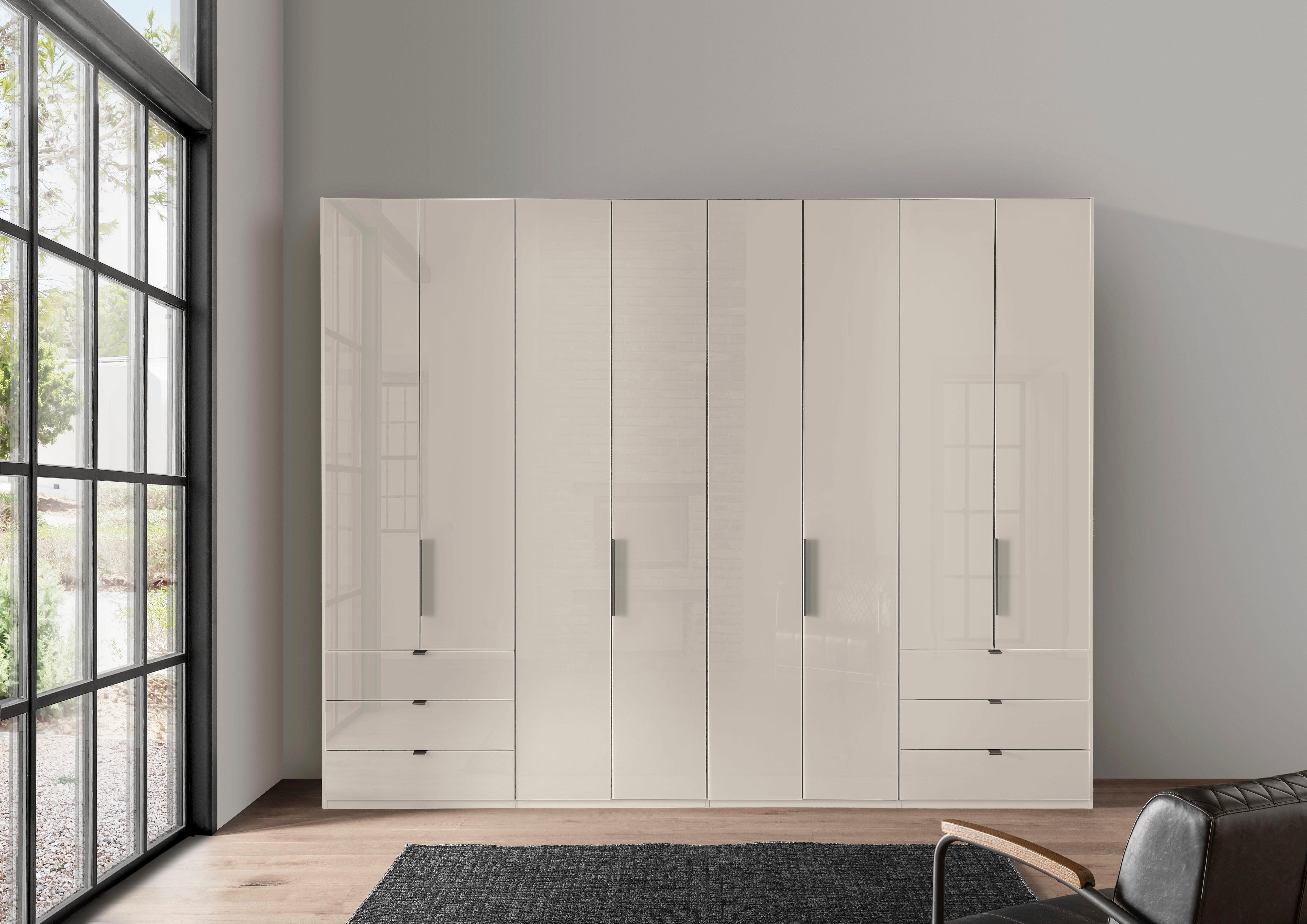 WIEMANN Falttürenschrank Ohio, Kleiderschrank, Schrank, Garderobe, mit Schubladen, 300 cm (inklusive Einlegeböden & Kleiderstangen, 2 Höhen, MADE IN GERMANY) in – Bild 2 von 5