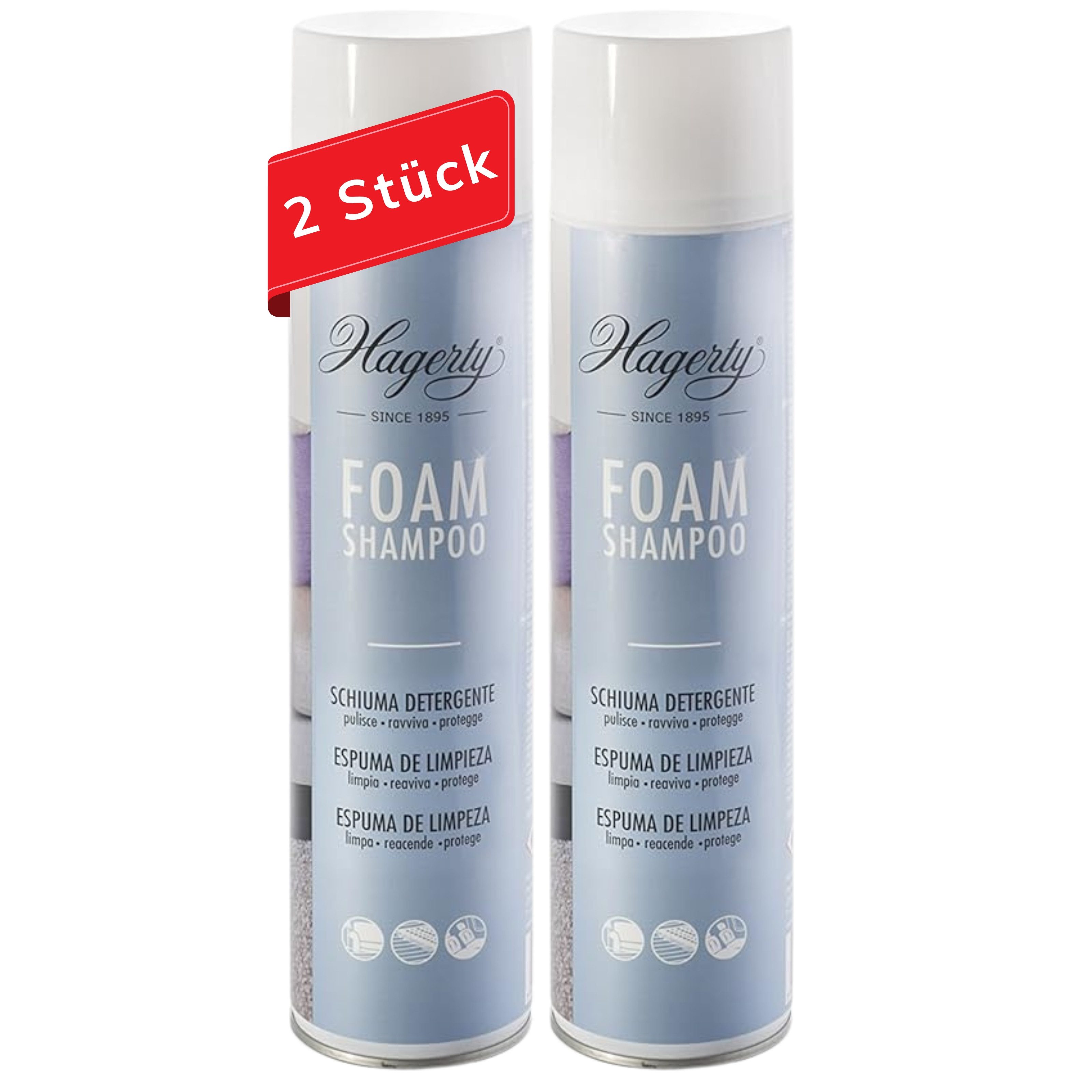 Hagerty Set 2x Foam Shampoo Schaumreiniger für Polster Teppiche und Stoffe Polsterreiniger