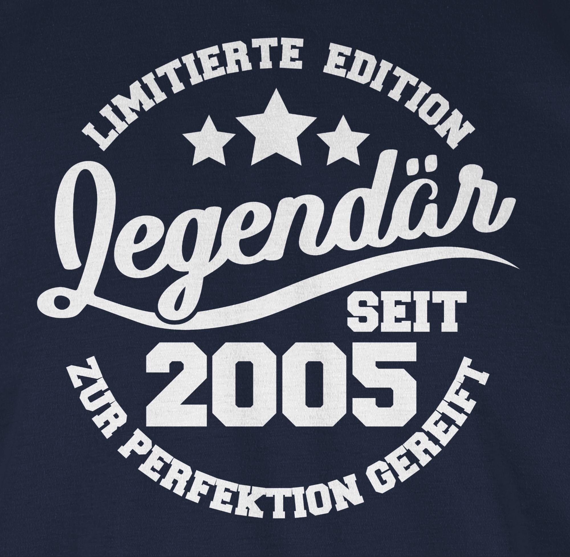 Legendär T-Shirt Blau 2005 18. Shirtracer Navy seit Geburtstag 2