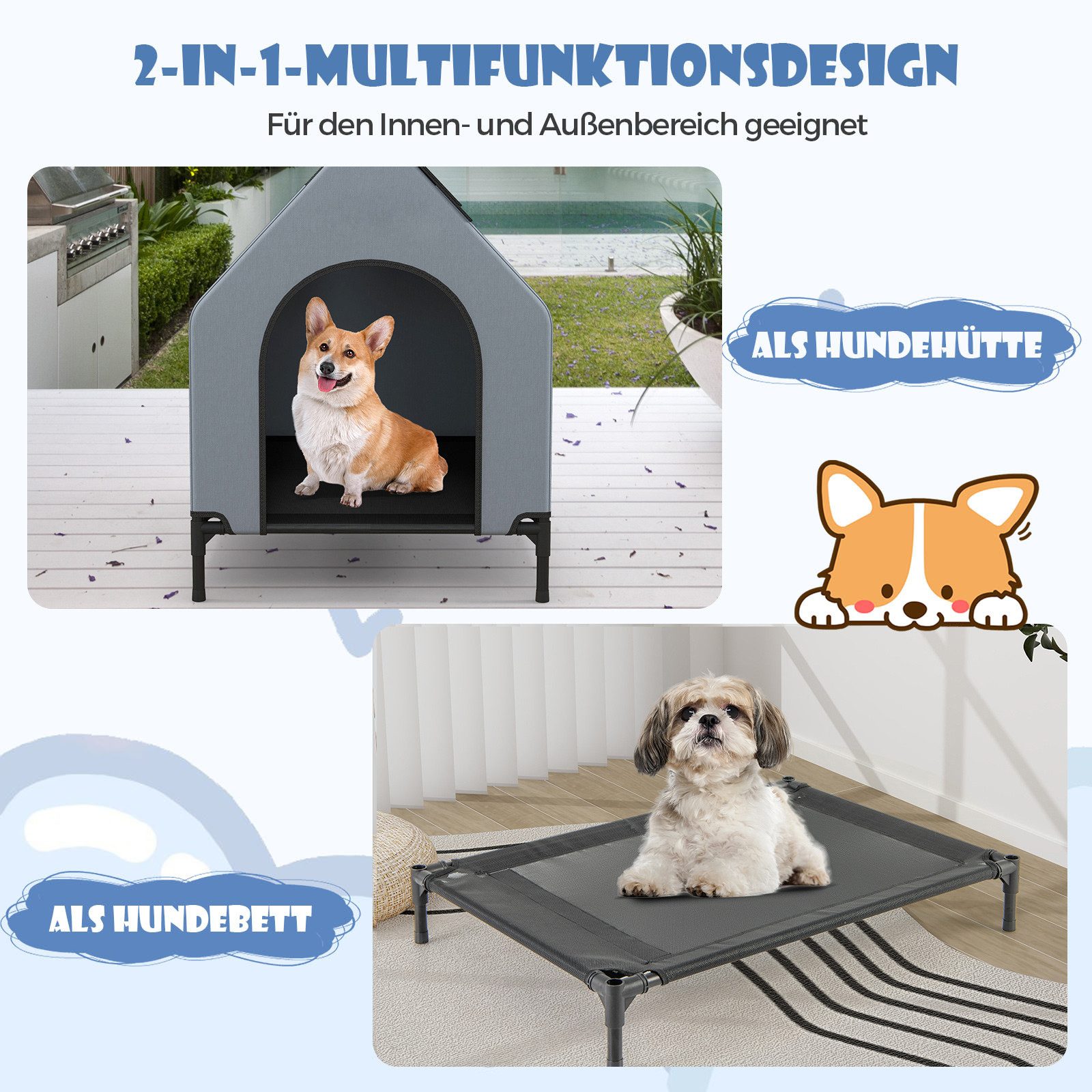 COSTWAY Hundehütte