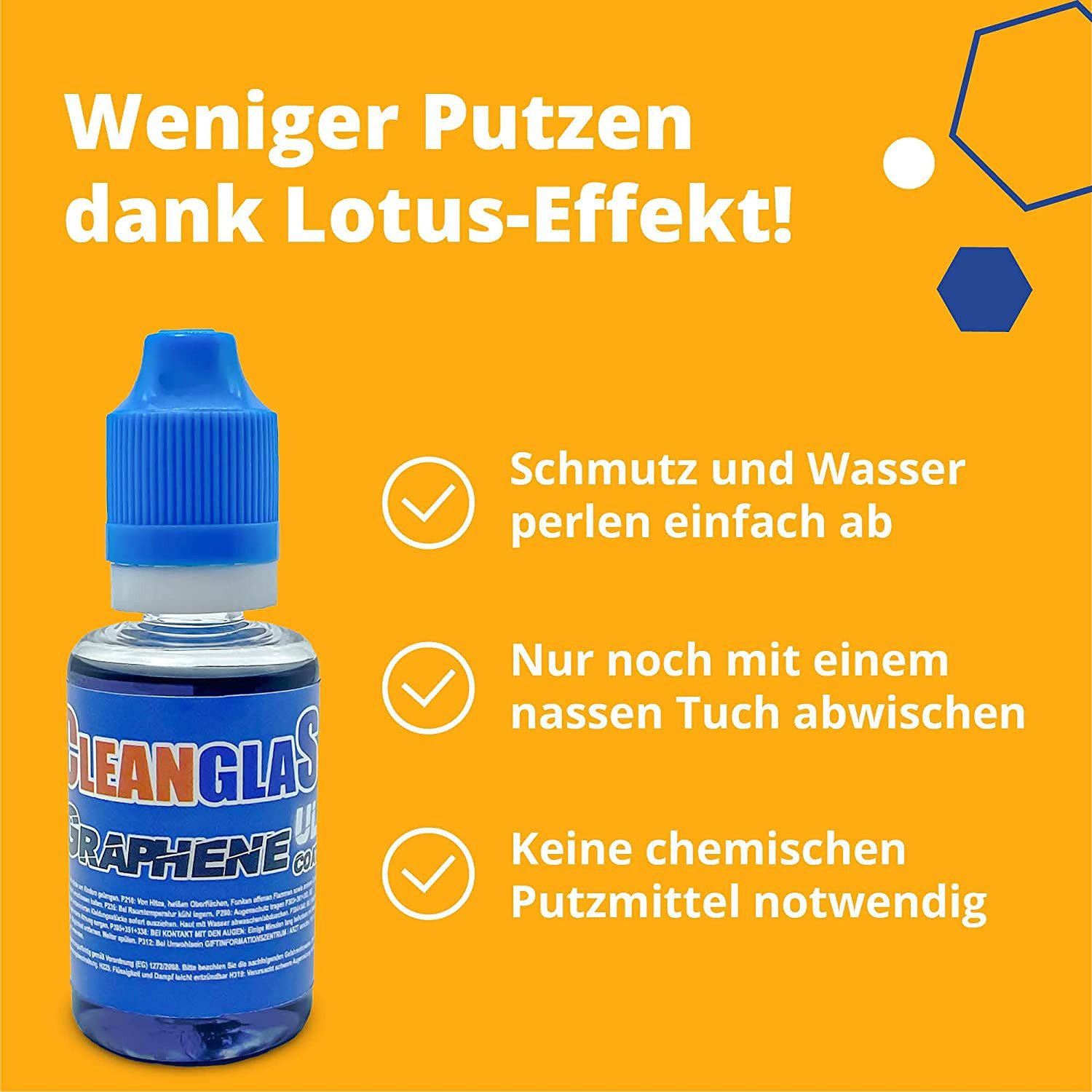 CleanglaS Cleanglas Graphen Glasversiegelung - Set Scheibenversiegelung