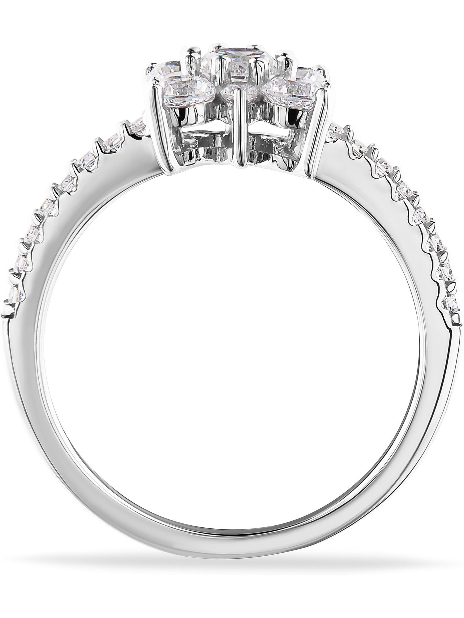 CHRIST Fingerring CHRIST Damen-Damenring 925er Silber 1 Zirkonia, Zirkonia, synthetisch
